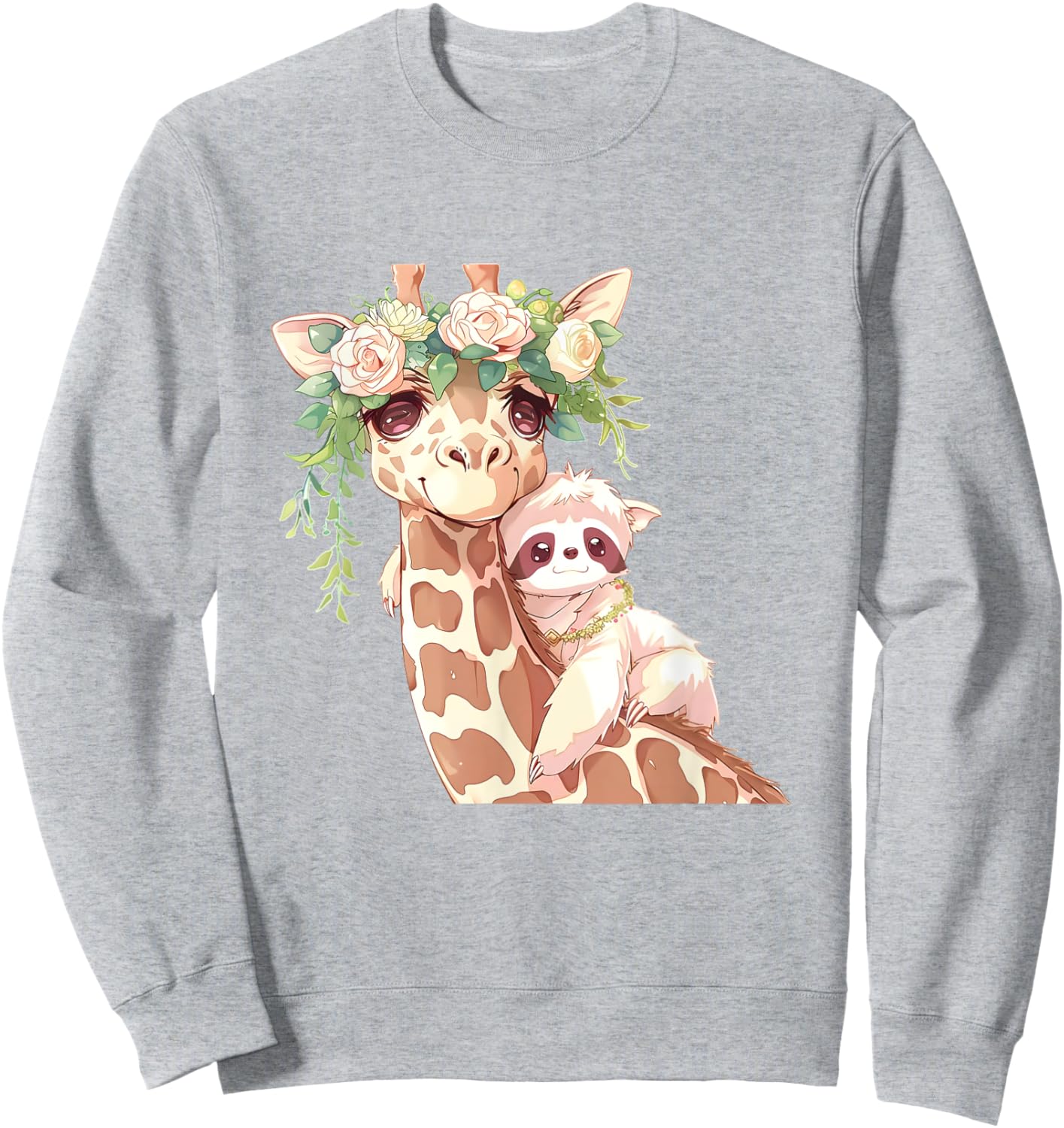 Love Giraffes Women Shirt Giraffe Lovers for kids and girls Sweatshirt - Sweatshirt | Ash
