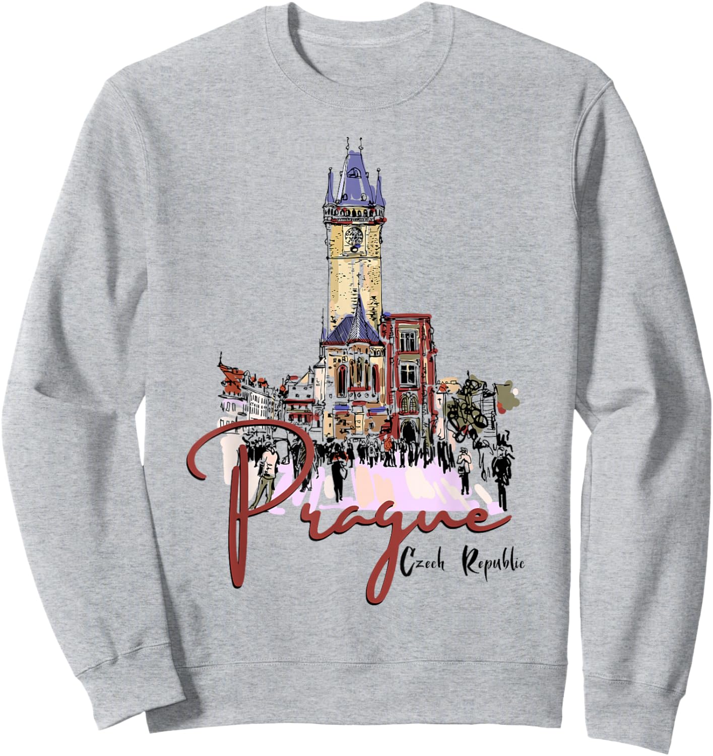 Prague Czech Republic Souvenir Prague Sweatshirt - Sweatshirt | Ash