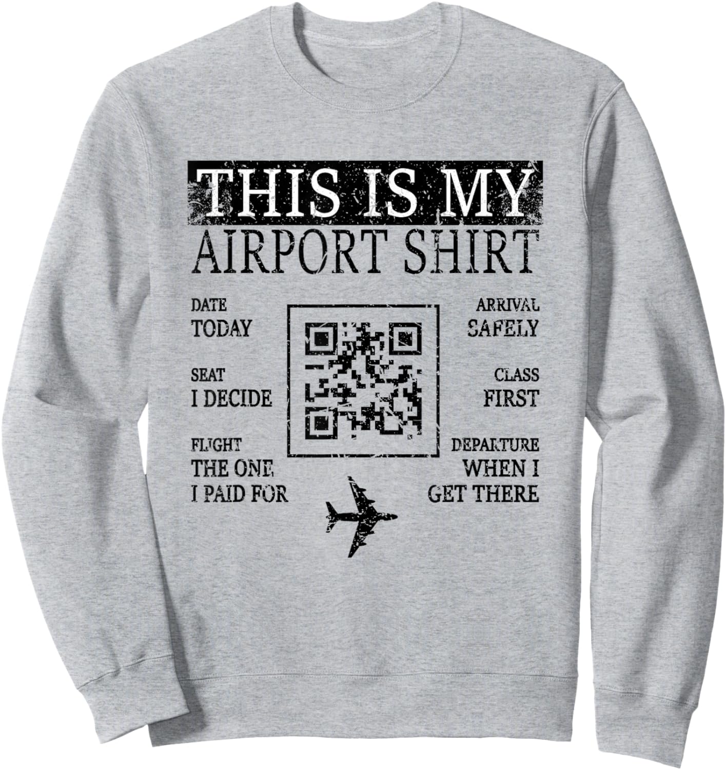 Retro This Is My Airport Shirt Matching Family Travel Sweatshirt - Sweatshirt | Ash