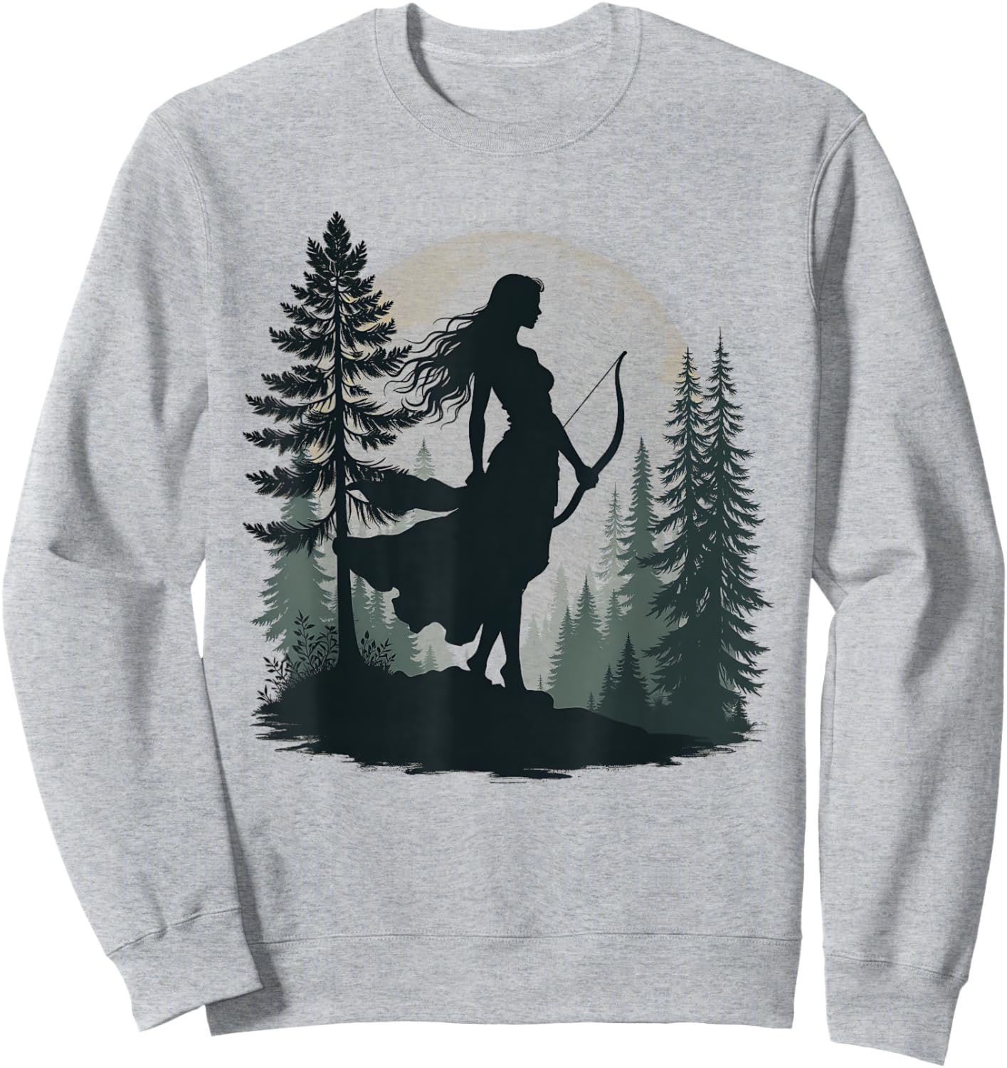 Agema Apparel Greek Goddess Artemis , Women's Adults, Short Sleeve, White, Small, Artemis , Greek Mythology Gift Sweatshirt - Sweatshirt | Ash