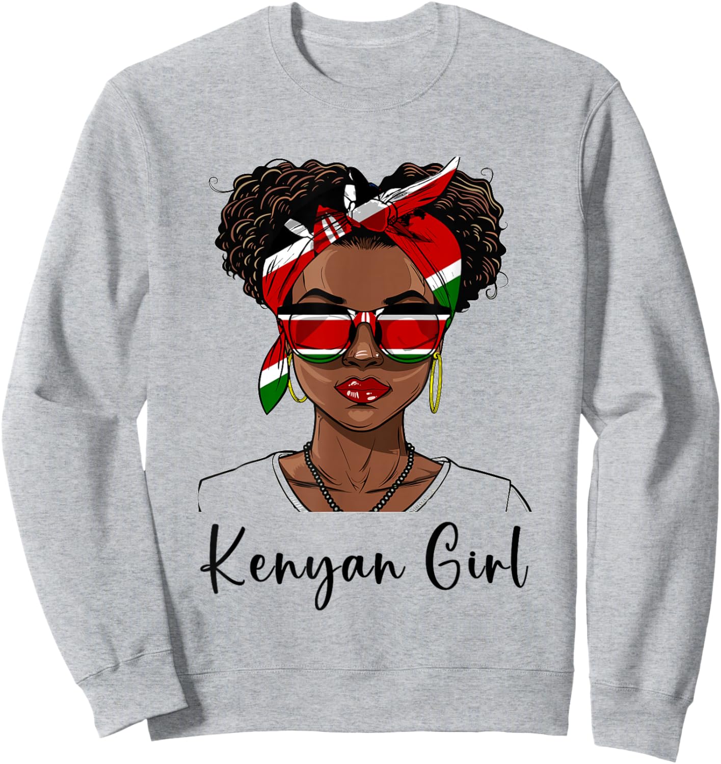 Kenya Flag Outfit for Woman Girl Souvenirs Keynan Sweatshirt - Sweatshirt | Ash