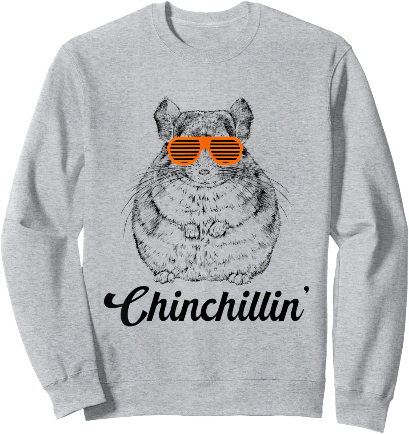 Chinchillin' Funny Chinchilla Mom Dad Sweatshirt - Sweatshirt | Ash