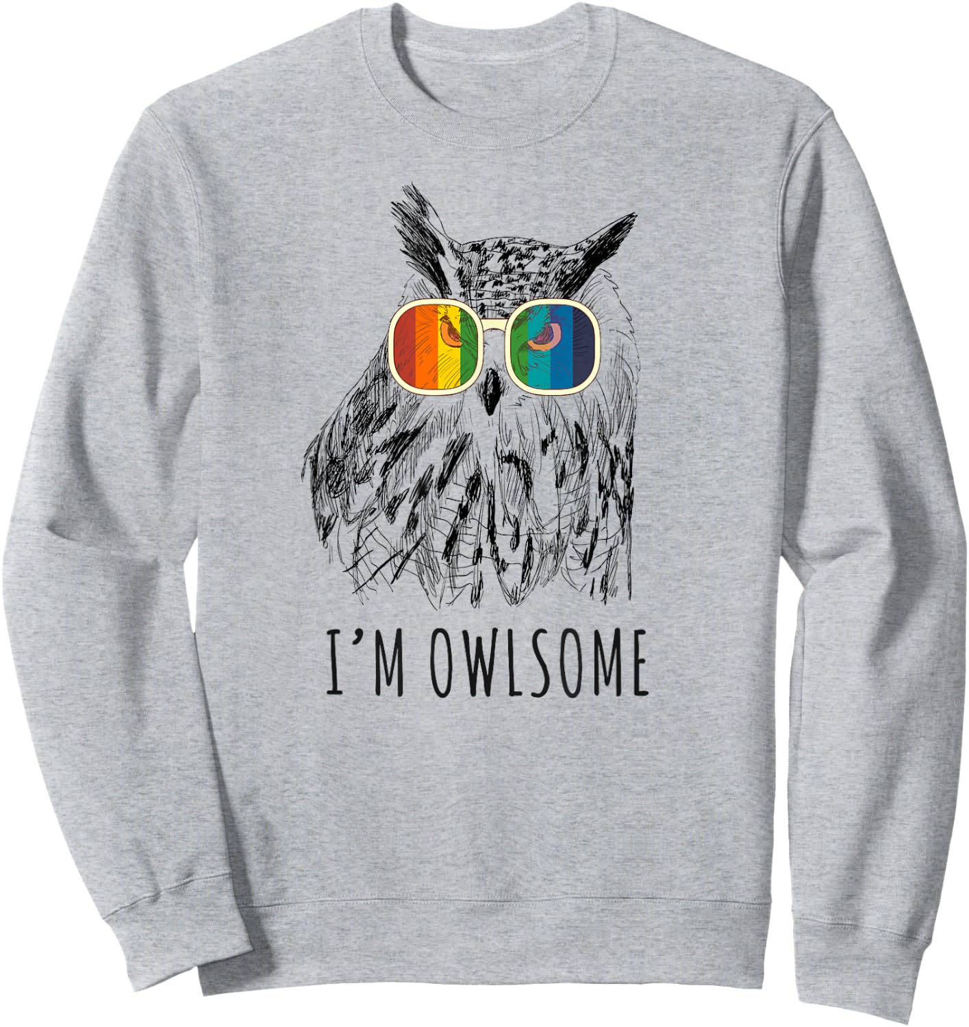 I'm Owlsome Cute Owl Women Girls Owl Lover Gifts Sweatshirt - Sweatshirt | Ash