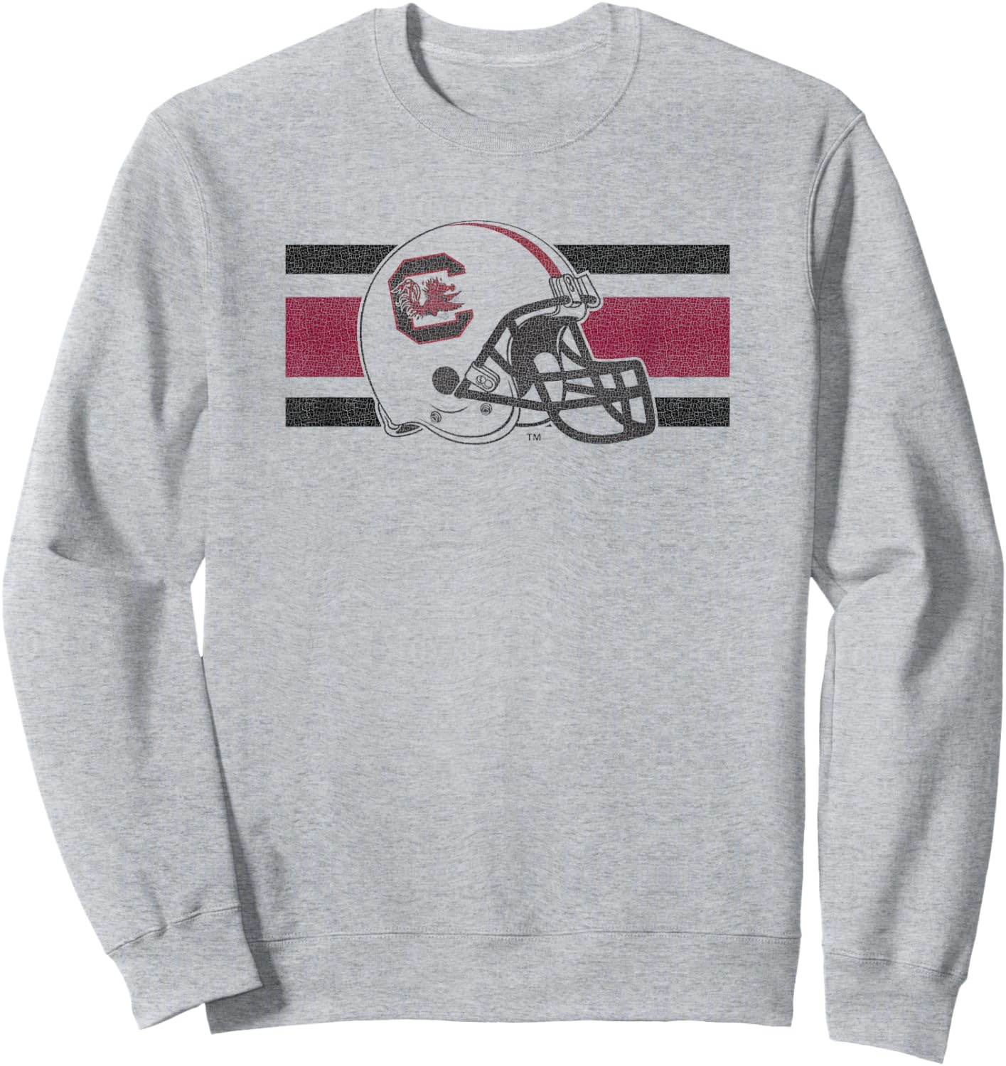 South Carolina Gamecocks Football Retro Helmet White Sweatshirt - Sweatshirt | Ash