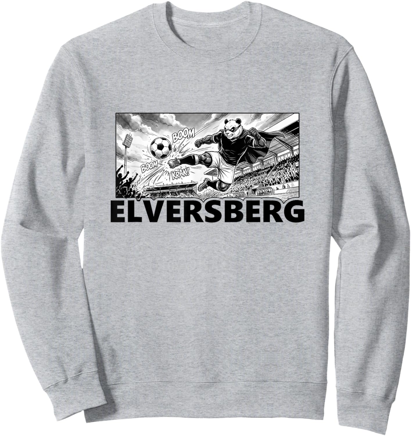 Fußball Panda Kaiserlinde Elversberg Erste Liga Schwarz Weiß Sweatshirt - Sweatshirt | Ash