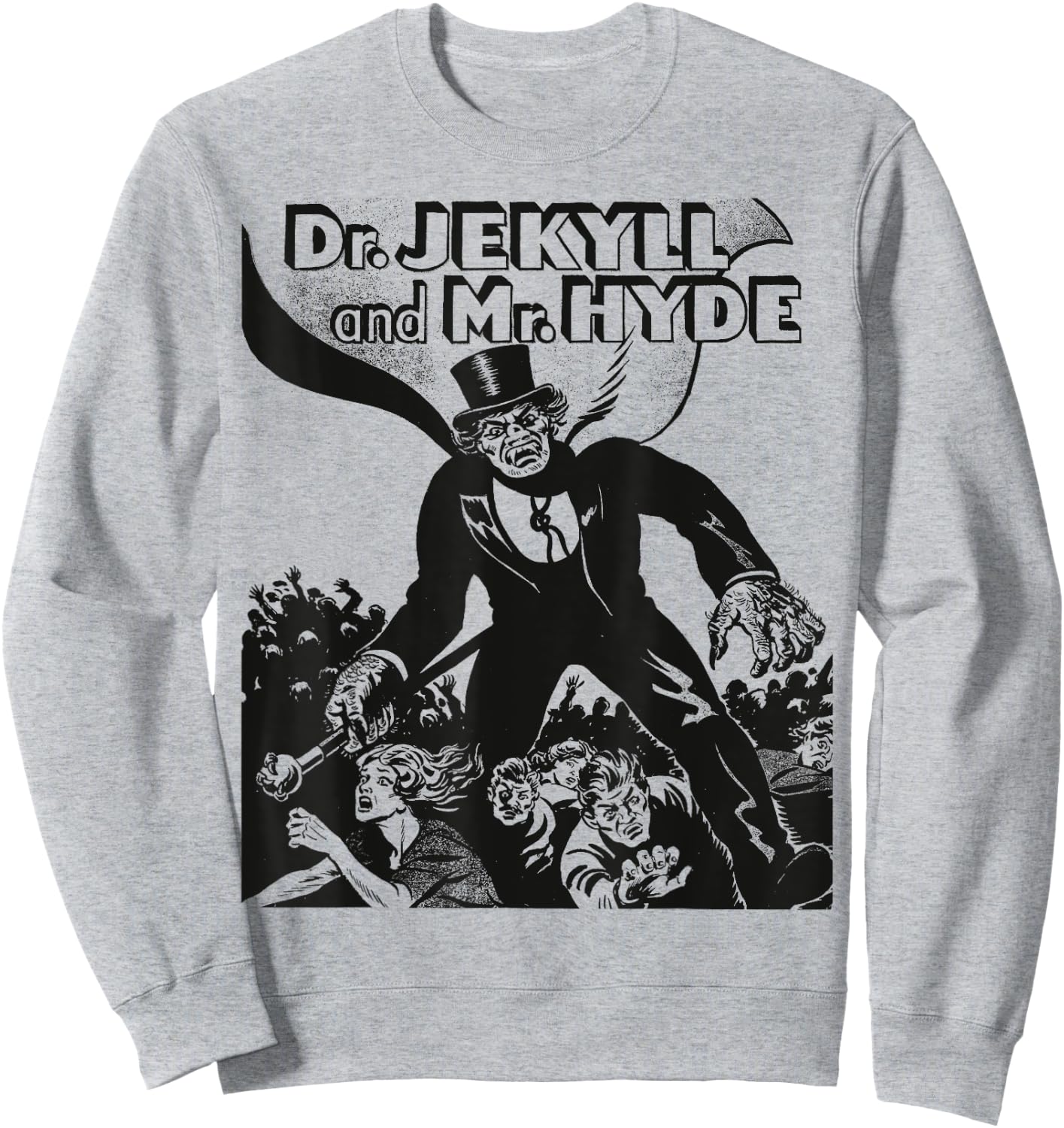 Dr. Jekyll & Mr. Hyde Horror Retro Halloween Monster Sweatshirt - Sweatshirt | Ash