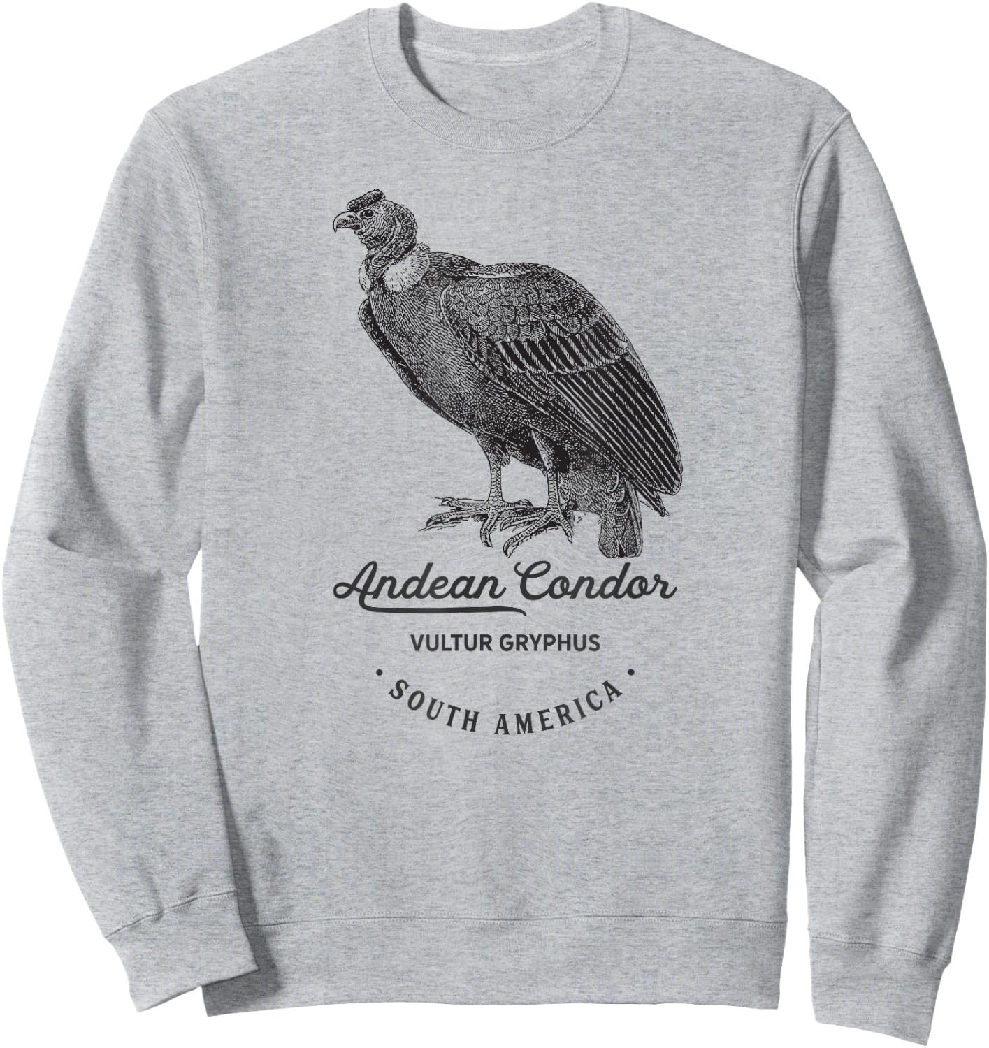 Andean Condor Vintage Animal Prints Birthday Gift Sweatshirt - Sweatshirt | Ash