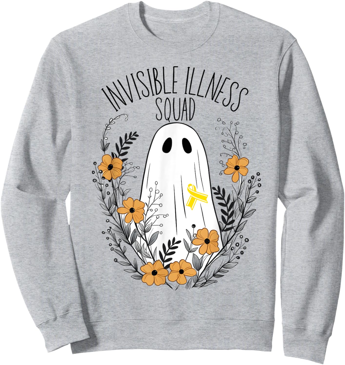 Invisible Illness Ghost Endometriosis Awareness Women's Sweatshirt - Sweatshirt | Ash