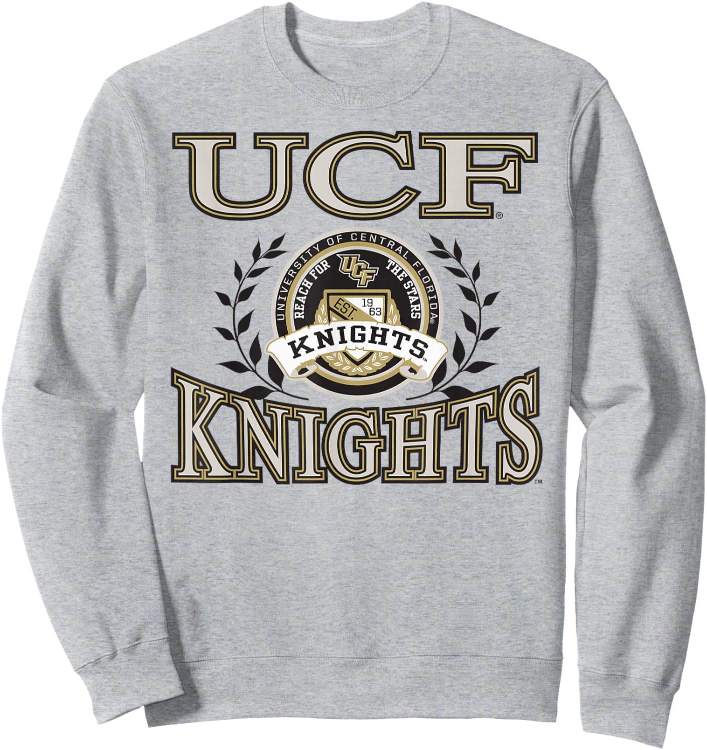 Central Florida Golden Knights Laurels Gray Sweatshirt - Sweatshirt | Ash