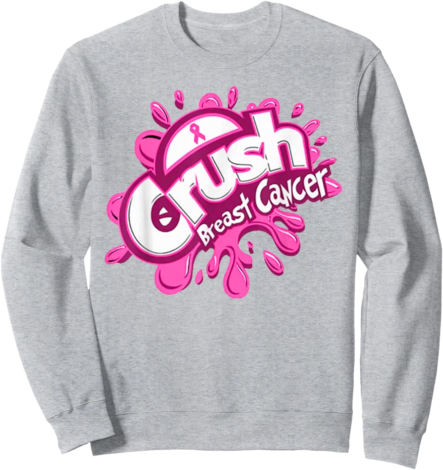 Pink Crush Breast Cancer Awareness Sweatshirt - Sweatshirt | Ash