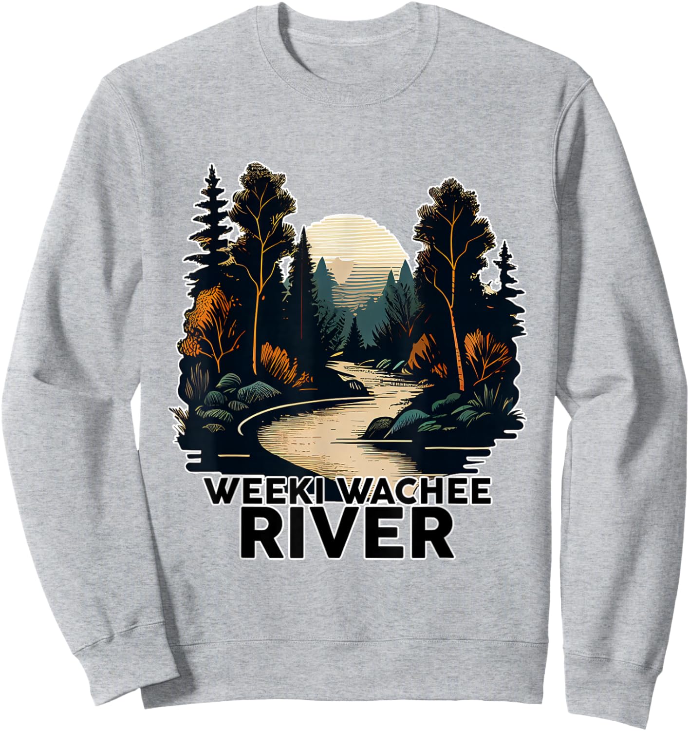 Weeki Wachee River Retro River Weeki Wachee Sweatshirt - Sweatshirt | Ash