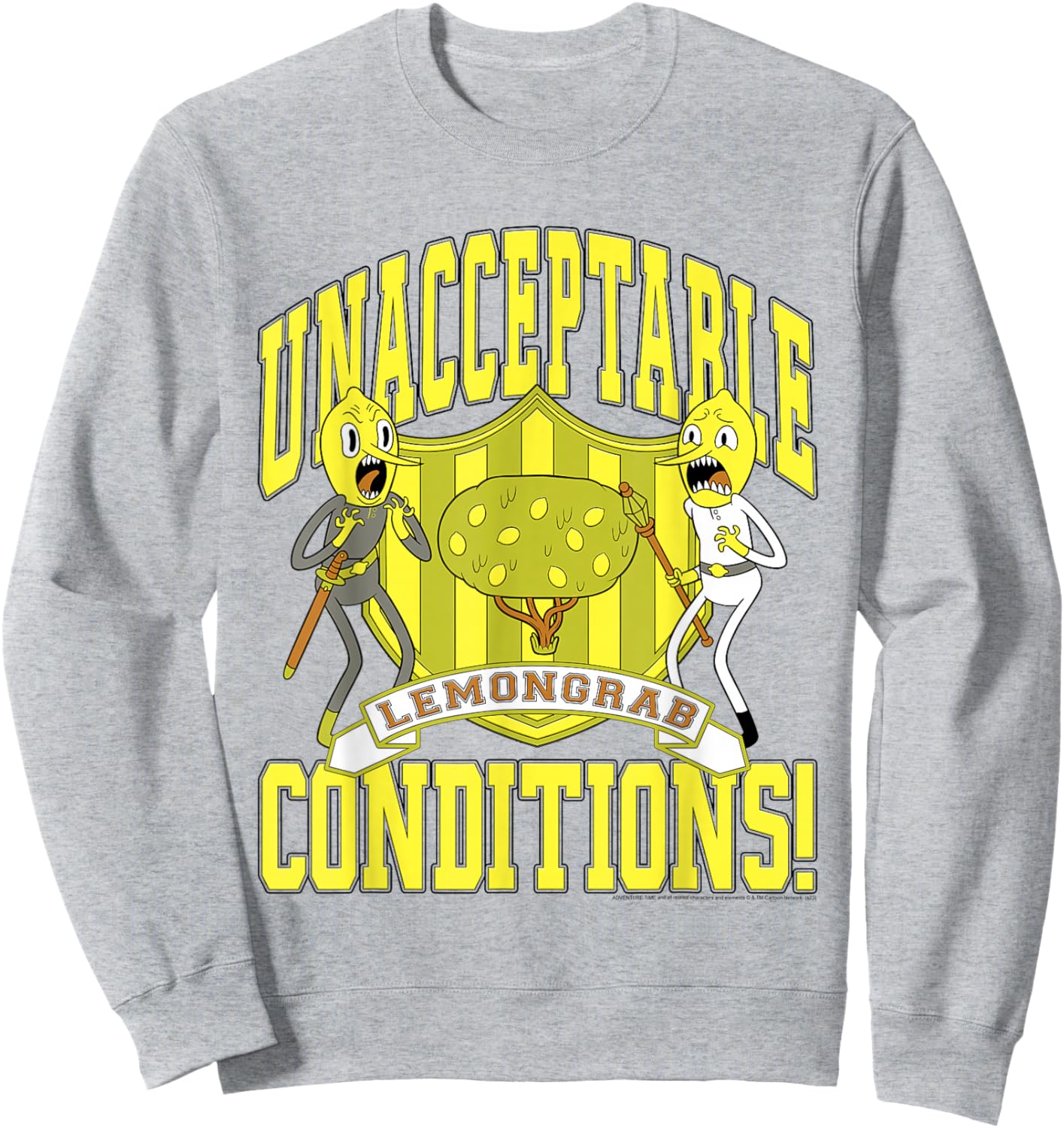 Adventure Time Lemongrab Unacceptable Conditions Sweatshirt - Sweatshirt | Ash