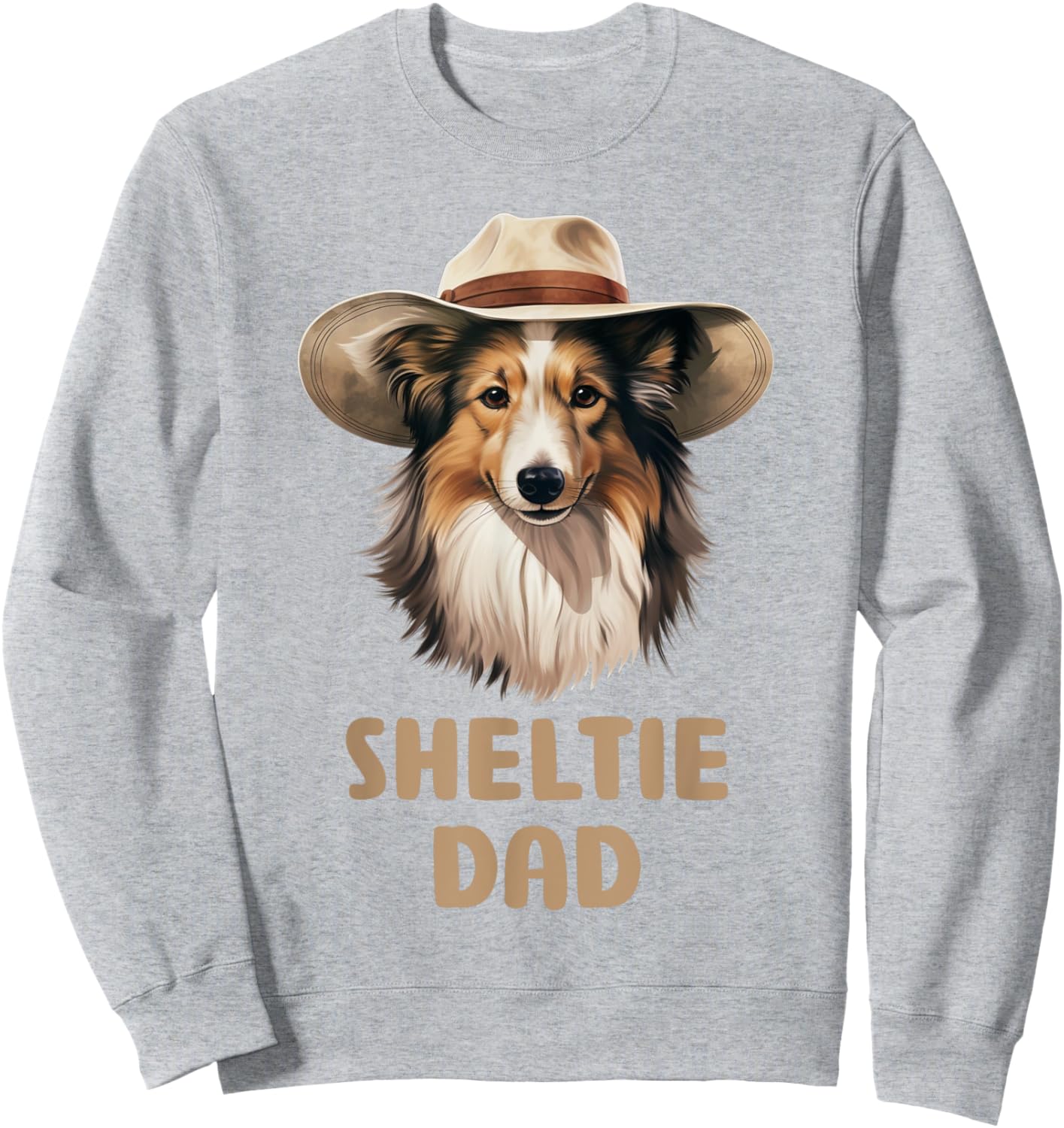 Cute Sheltie Dad Dog Lovers Gift Funny Puppy Sheltie Owner Sweatshirt - Sweatshirt | Ash