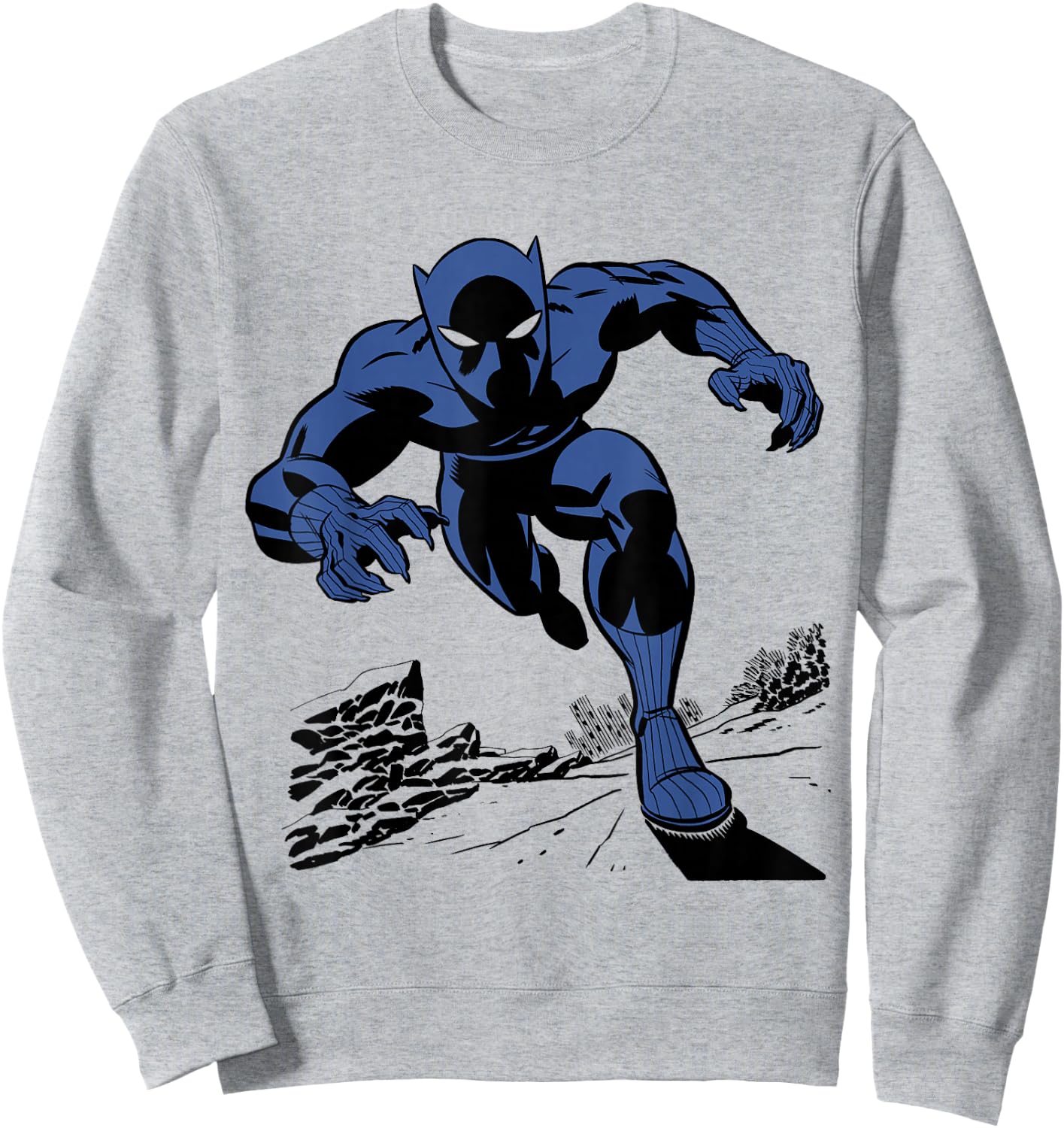 Marvel Black Panther Retro Comic Art Sweatshirt - Sweatshirt | Ash