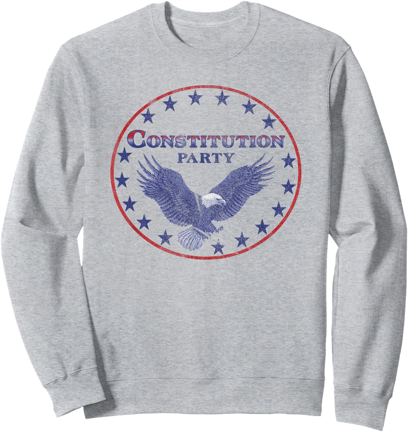 Constitution Party (white) - Single Eagle Logo Frontprint Sweatshirt - Sweatshirt | Ash