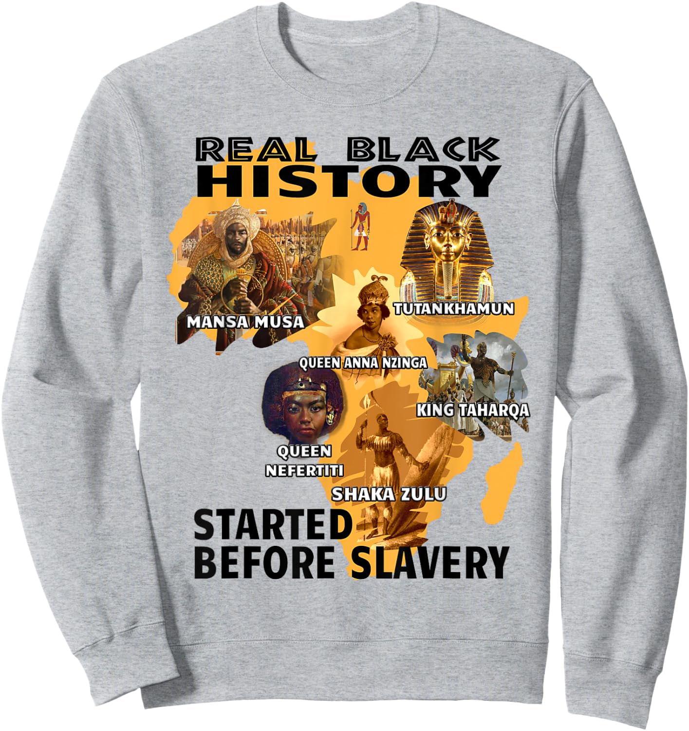 Black Awareness Afrocentric Attire African American Slavery Sweatshirt - Sweatshirt | Ash