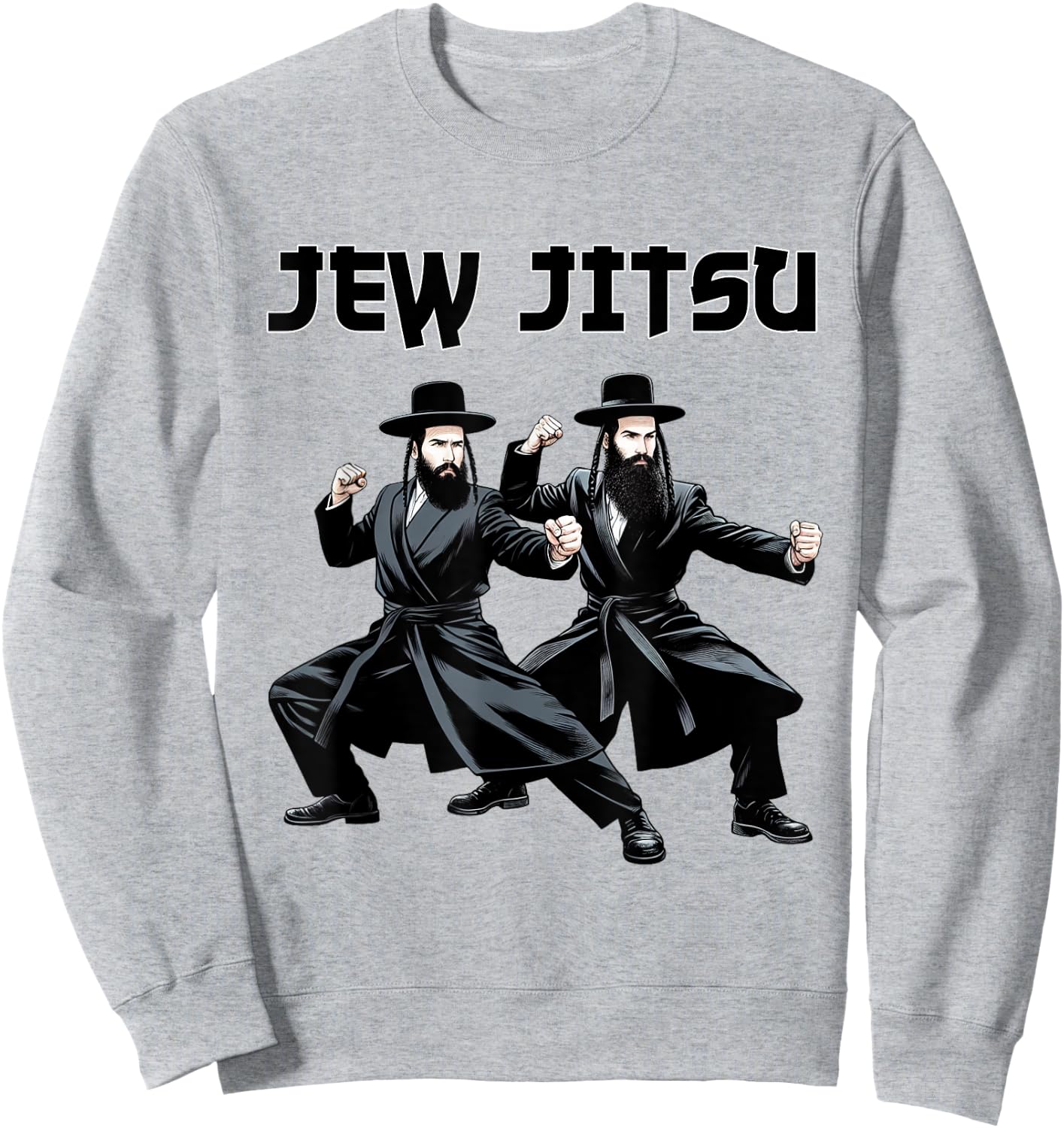 Funny Jewish Hanukkah Rabbi Horah Dance Jew Israel Shabbat Sweatshirt - Sweatshirt | Ash