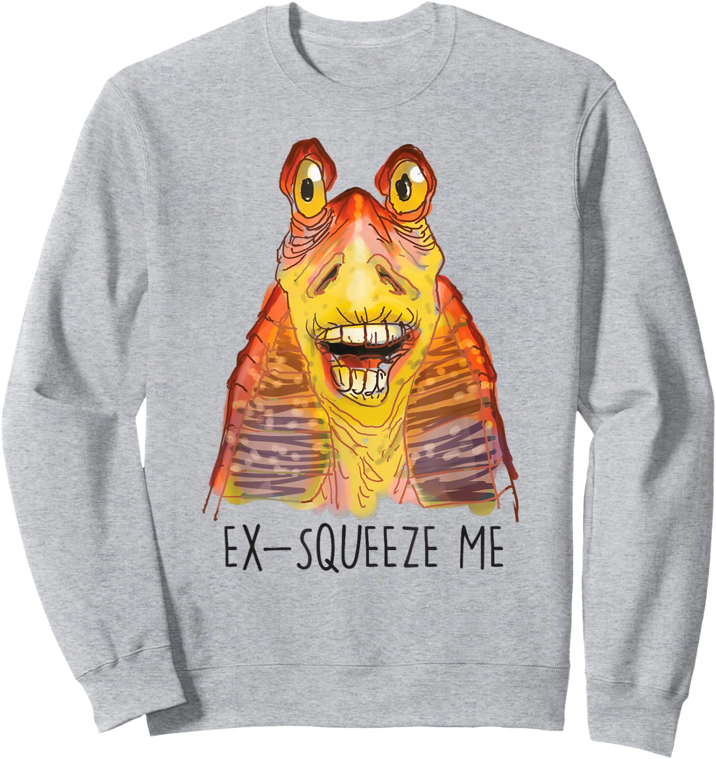 Star Wars Jar Jar Binks Ex-Squeeze Me Sweatshirt - Sweatshirt | Ash