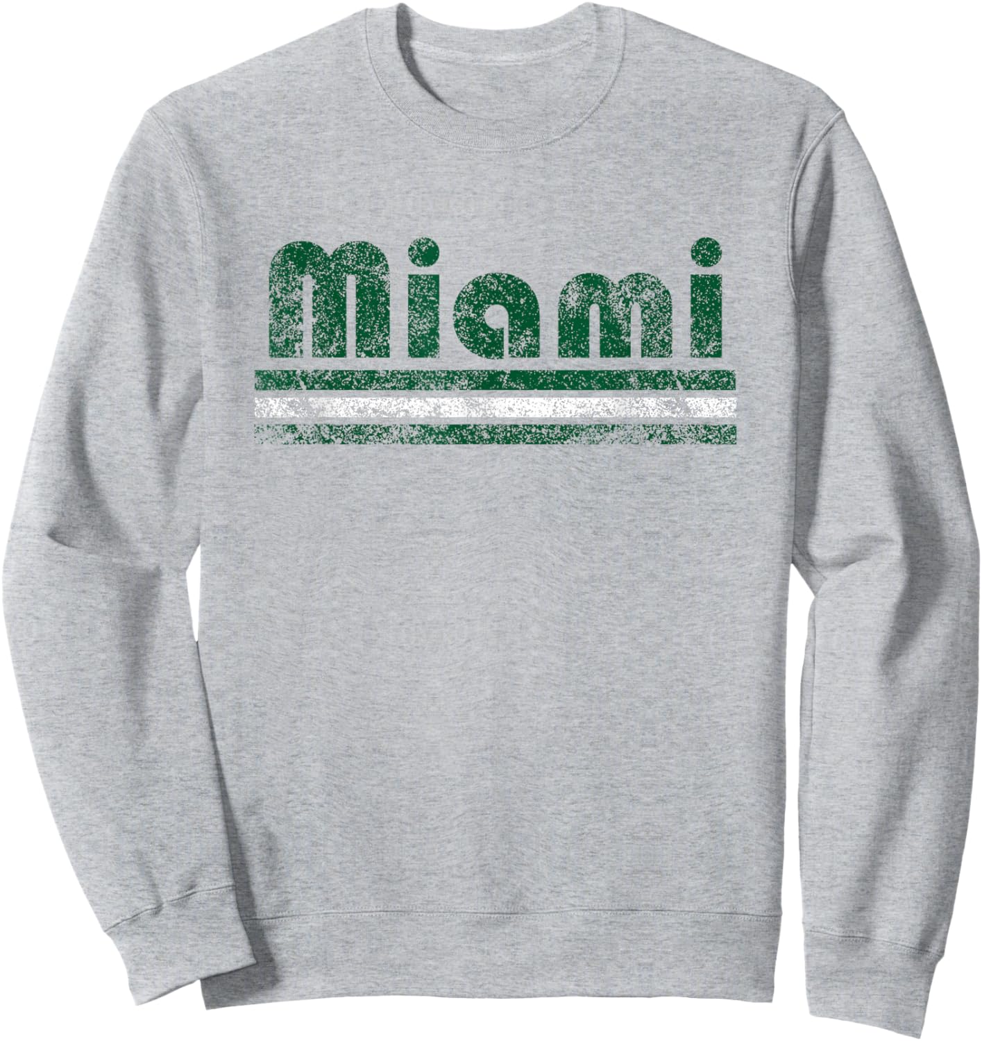 Miami Florida Vintage Weathered Throwback Sweatshirt - Sweatshirt | Ash