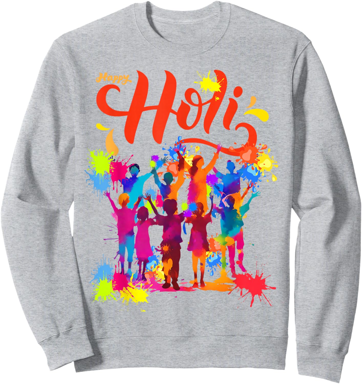Happy Holi Festival Outfit India Hindu Men Kids Sweatshirt - Sweatshirt | Ash
