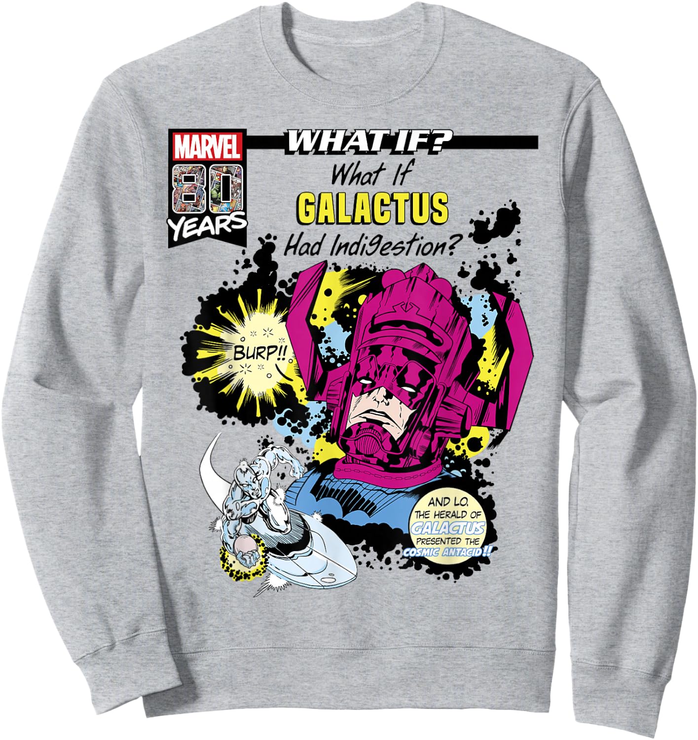 Marvel What If Galactus Had Indigestion Comic Cover Small Sweatshirt - Sweatshirt | Ash