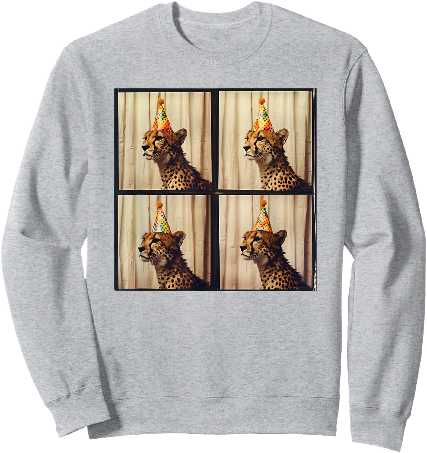 African Cheetah Colorful Safari Animal Birthday Cheetah Sweatshirt - Sweatshirt | Ash
