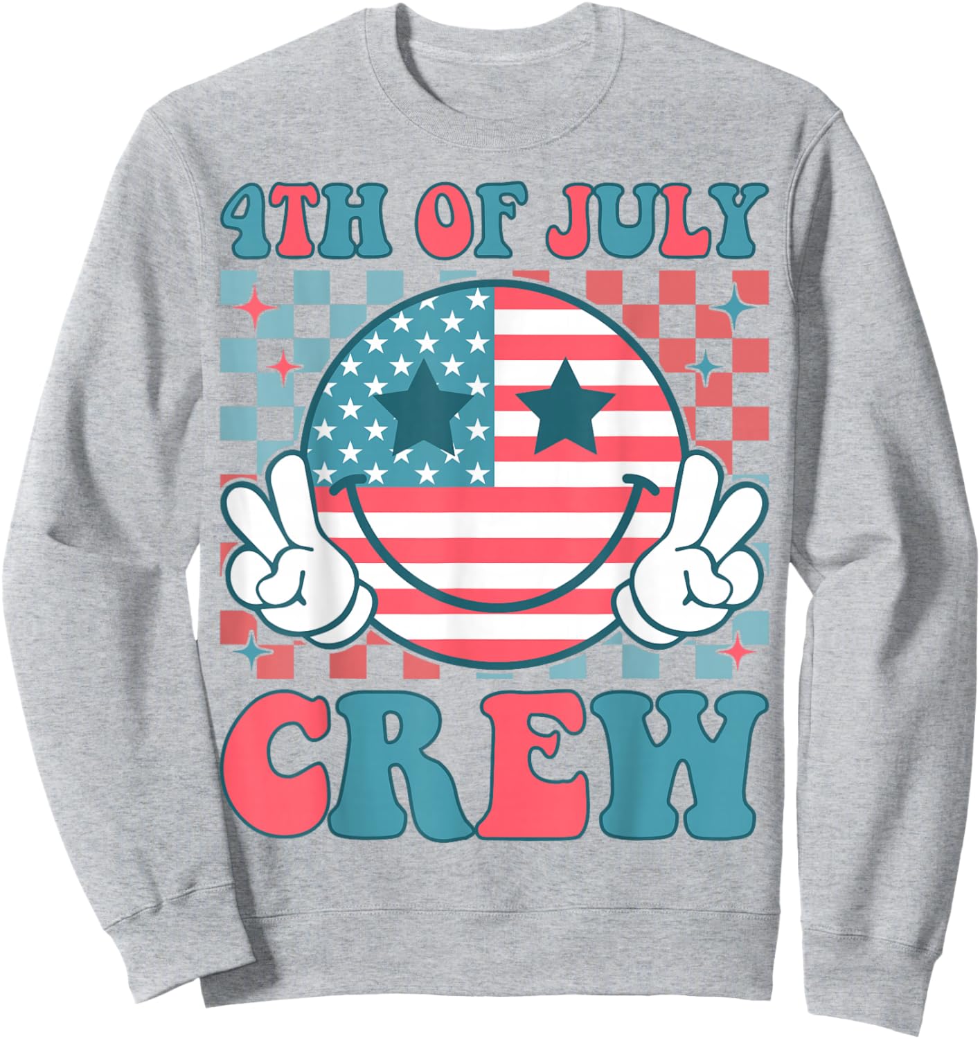 4th of July Crew Matching Family Outfits Independence Day Sweatshirt - Sweatshirt | Ash