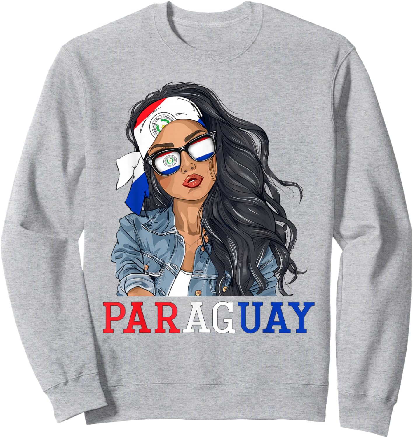 Paraguayan Woman Products Flag Uniform Heritage Paraguay Sweatshirt - Sweatshirt | Ash