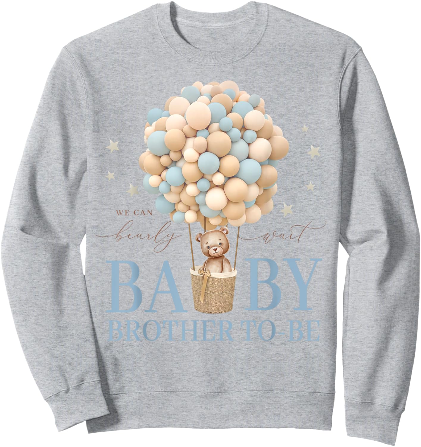 Brother We Can Bearly Wait Baby Shower Bear Family Matching Sweatshirt - Sweatshirt | Ash