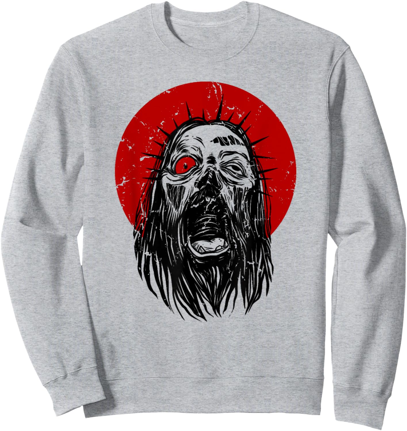 Vintage Zombie Jesus Christ Day Sweatshirt - Sweatshirt | Ash