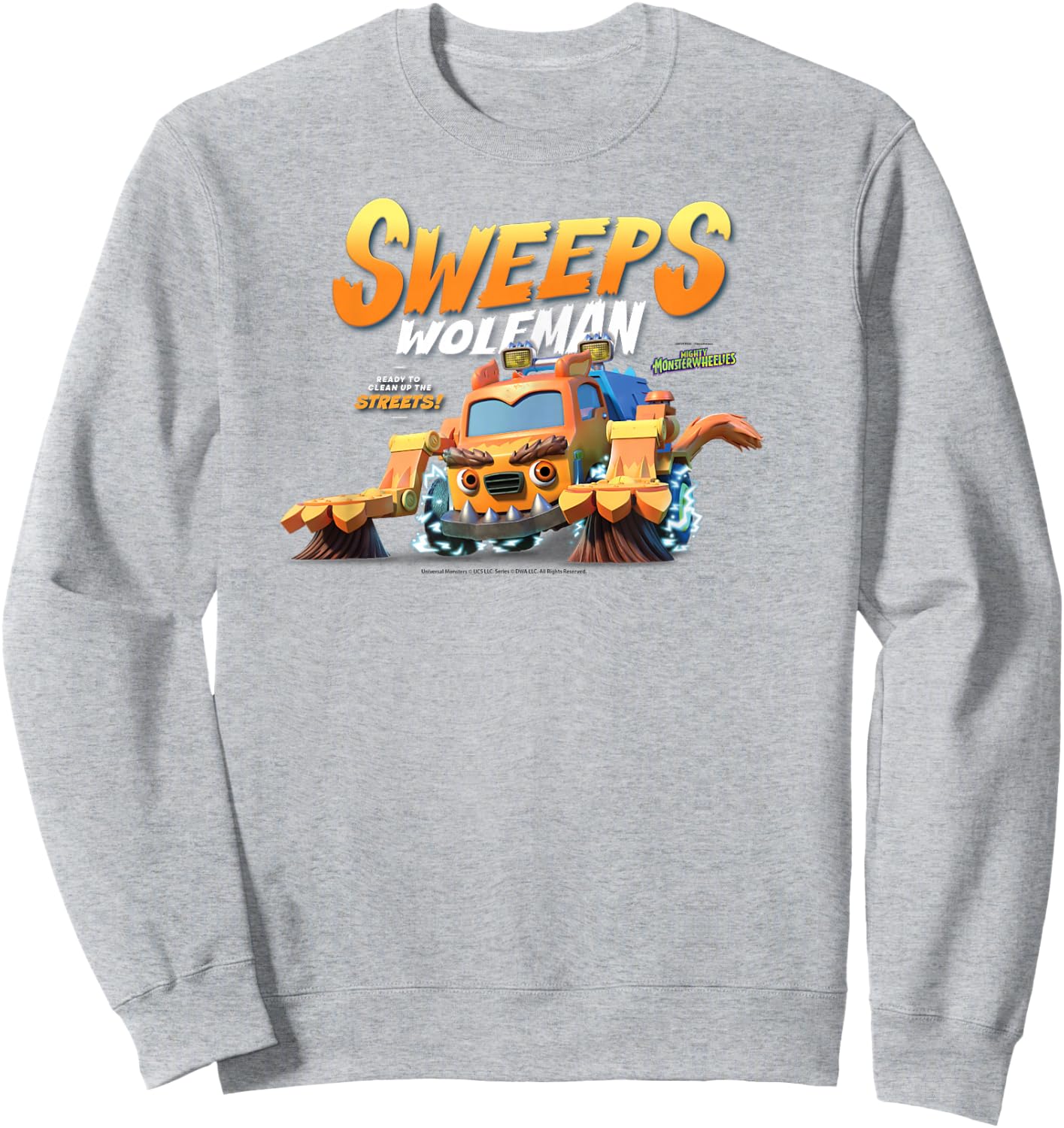 DreamWorks Mighty MonsterWheelies Sweeps Wolfman Sweatshirt - Sweatshirt | Ash
