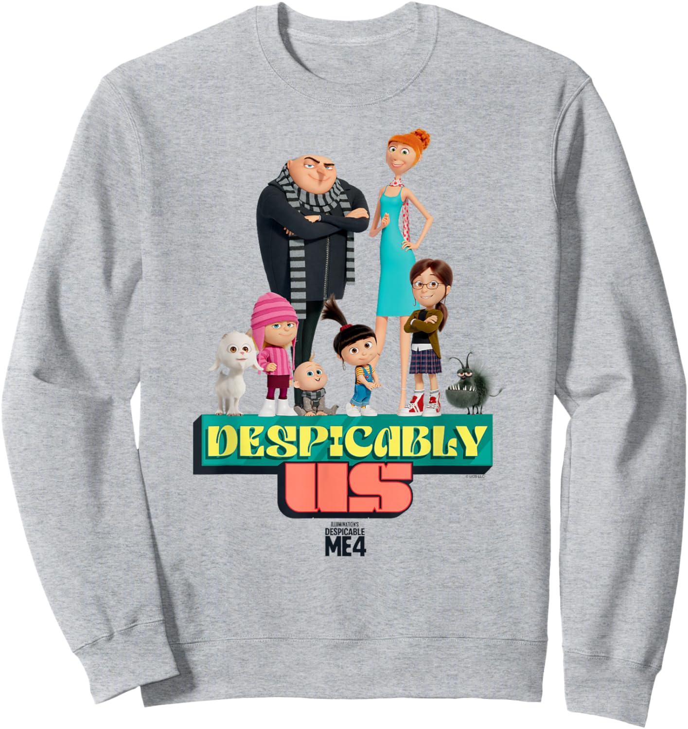 Minions Despicable Me 4 Despicably Us Gru & Family Sweatshirt - Sweatshirt | Ash