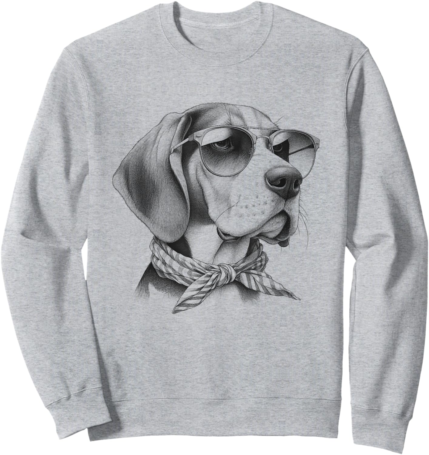 Treeing Walker Coonhound Dad Dog Sunglasses Design Sweatshirt - Sweatshirt | Ash