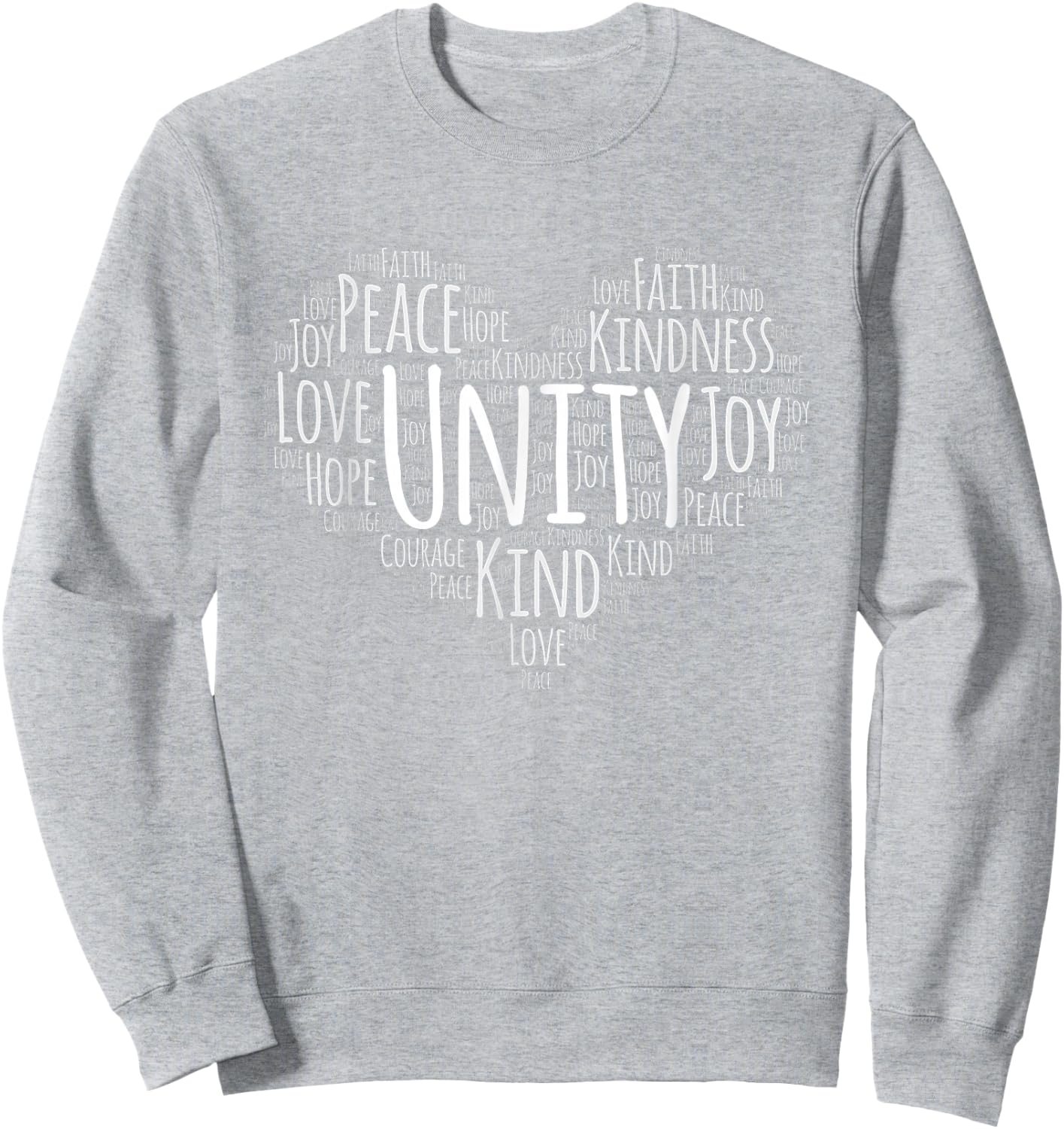 Unity Day Orange Heart Anti Bullying Gift Sweatshirt - Sweatshirt | Ash