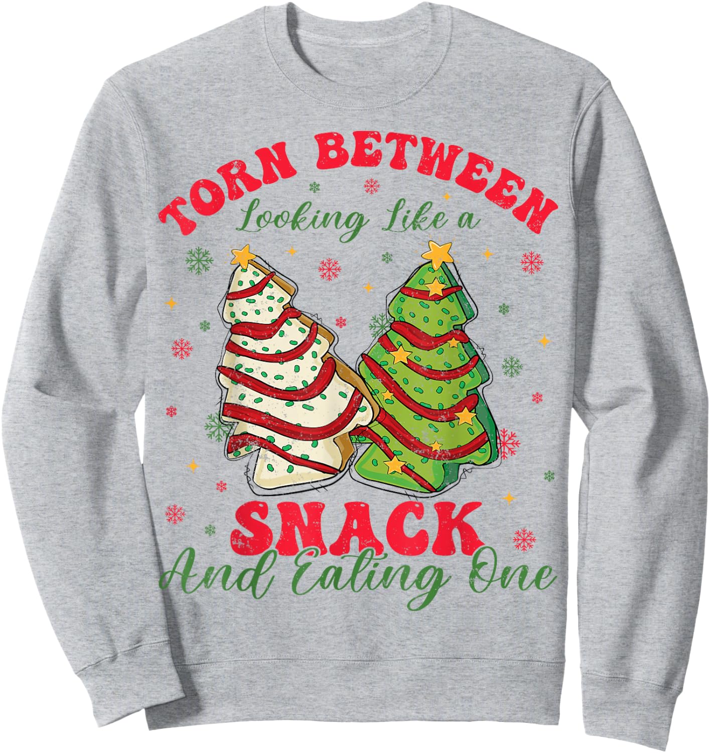 Torn Between Looking Like A Snack And Eating One Christmas Sweatshirt - Sweatshirt | Ash