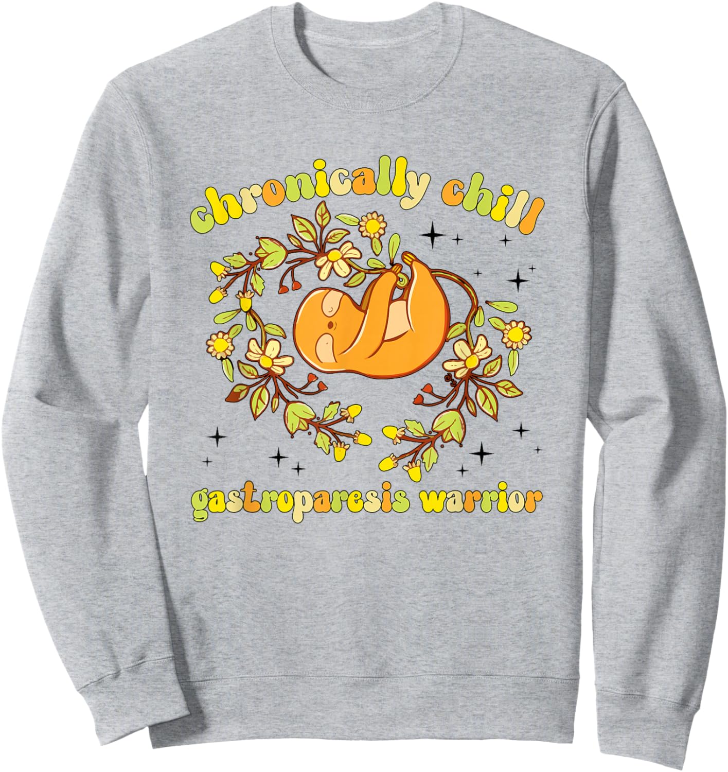Groovy Gastroparesis Warrior Gastroparesis Awareness Month Sweatshirt - Sweatshirt | Ash