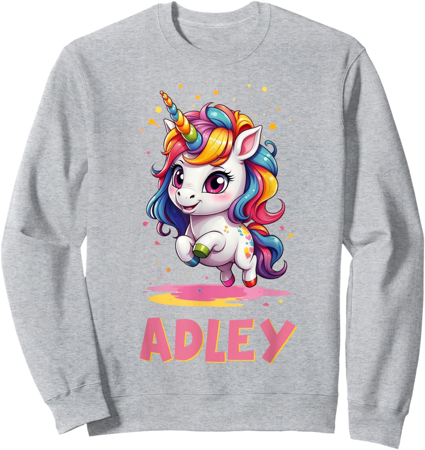Adley Merch Unicorn Design Sweatshirt - Sweatshirt | Ash