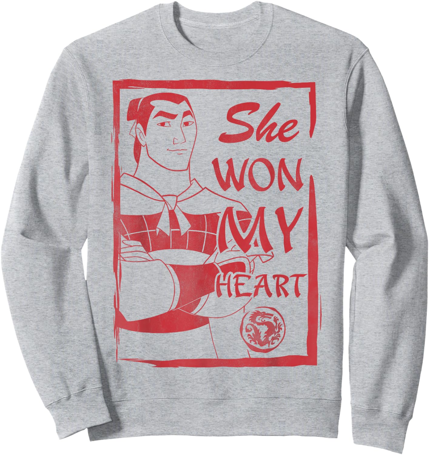 Disney Mulan Shang She Won My Heart Poster Graphic Sweatshirt - Sweatshirt | Ash