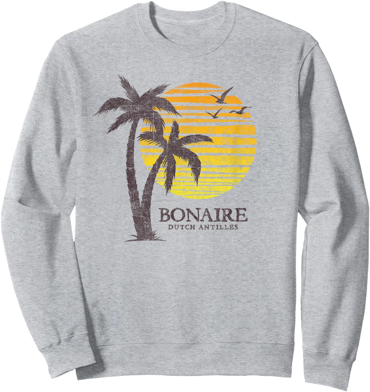 Bonaire Dutch Antilles Beach Sunset Souvenir Sweatshirt - Sweatshirt | Ash