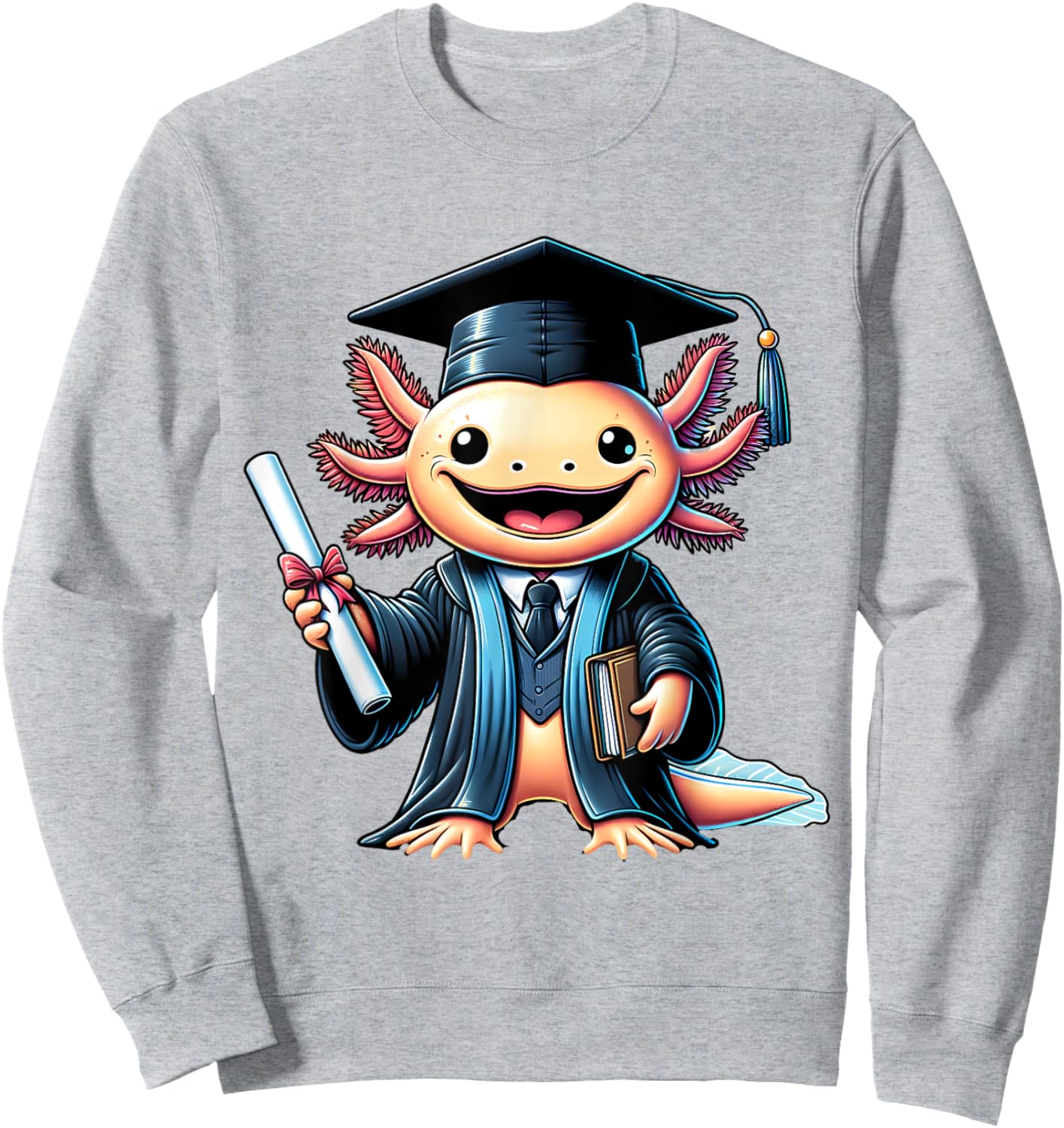 Axolotl Graduation Cute Kindergarten Elementary Girl Boy Sweatshirt - Sweatshirt | Ash