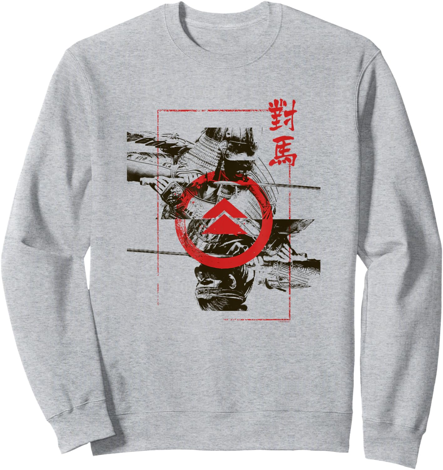 Ghost of Tsushima Mirrored Graphic with Crest Sweatshirt - Sweatshirt | Ash
