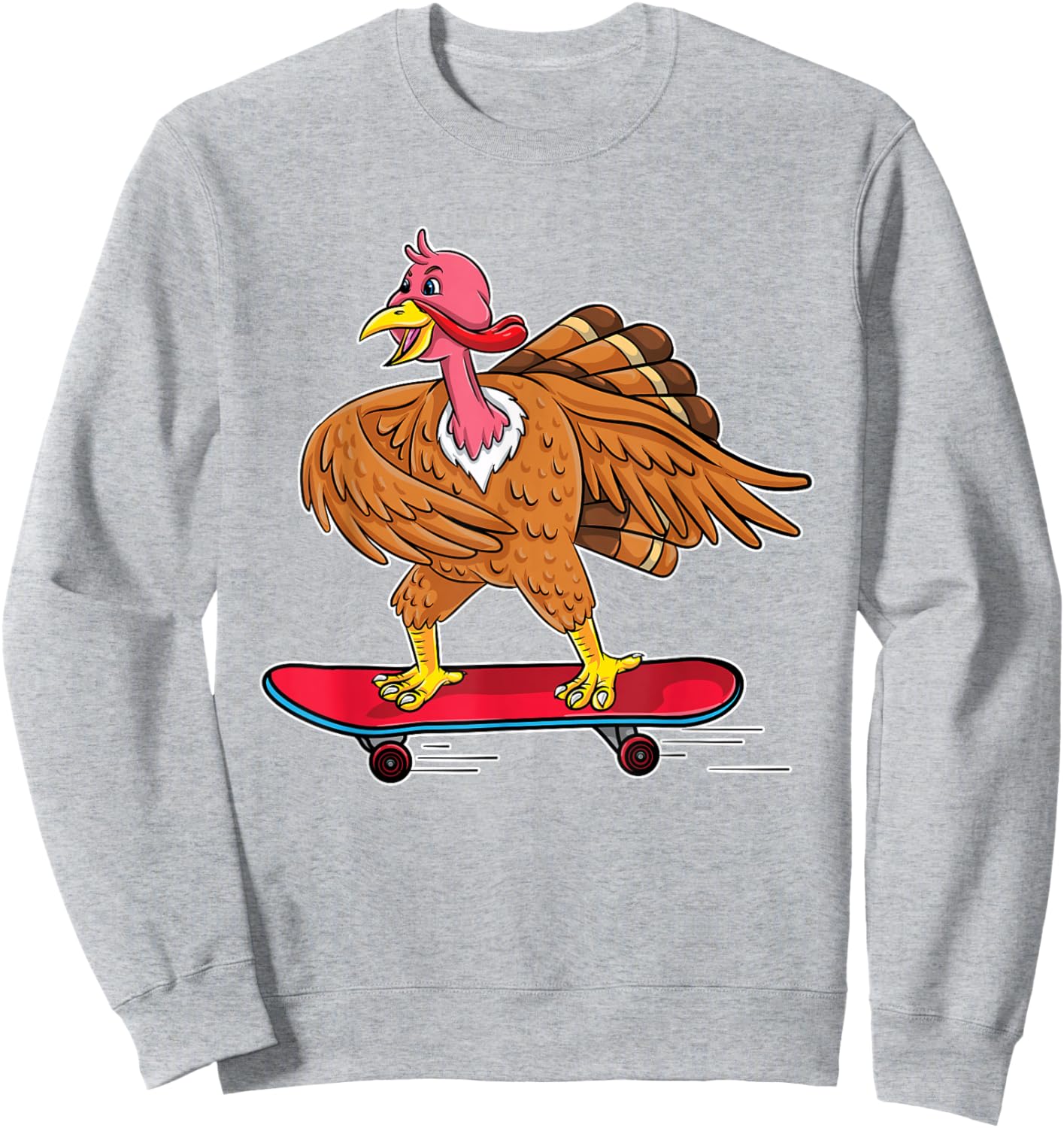 Turkey Riding Skateboard Skating Skateboarder Kids Sweatshirt - Sweatshirt | Ash
