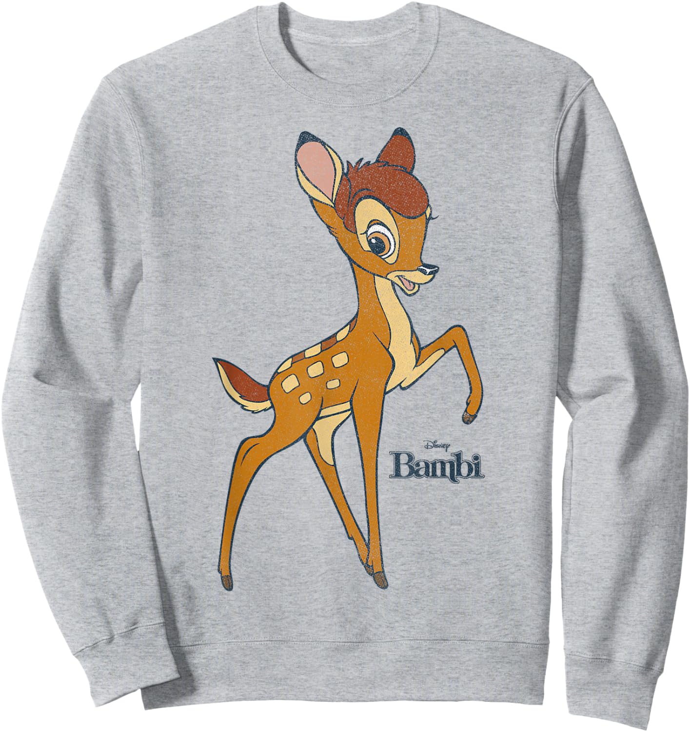 Disney Bambi Simple Portrait Logo Sweatshirt - Sweatshirt | Ash