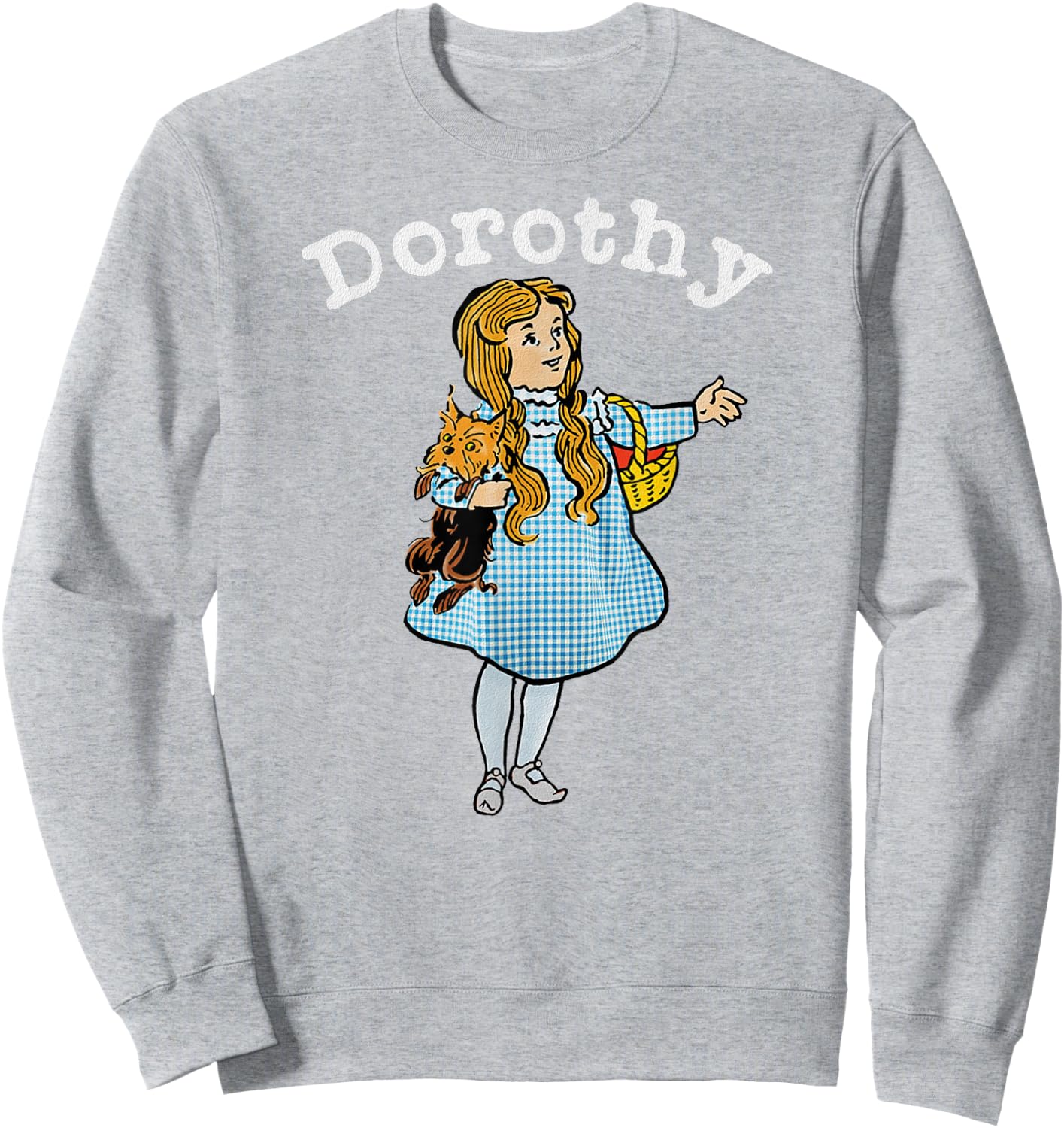 Vintage Fairytale Dorothy Toto Art-Pink Wizard of OZ Dorothy Sweatshirt - Sweatshirt | Ash