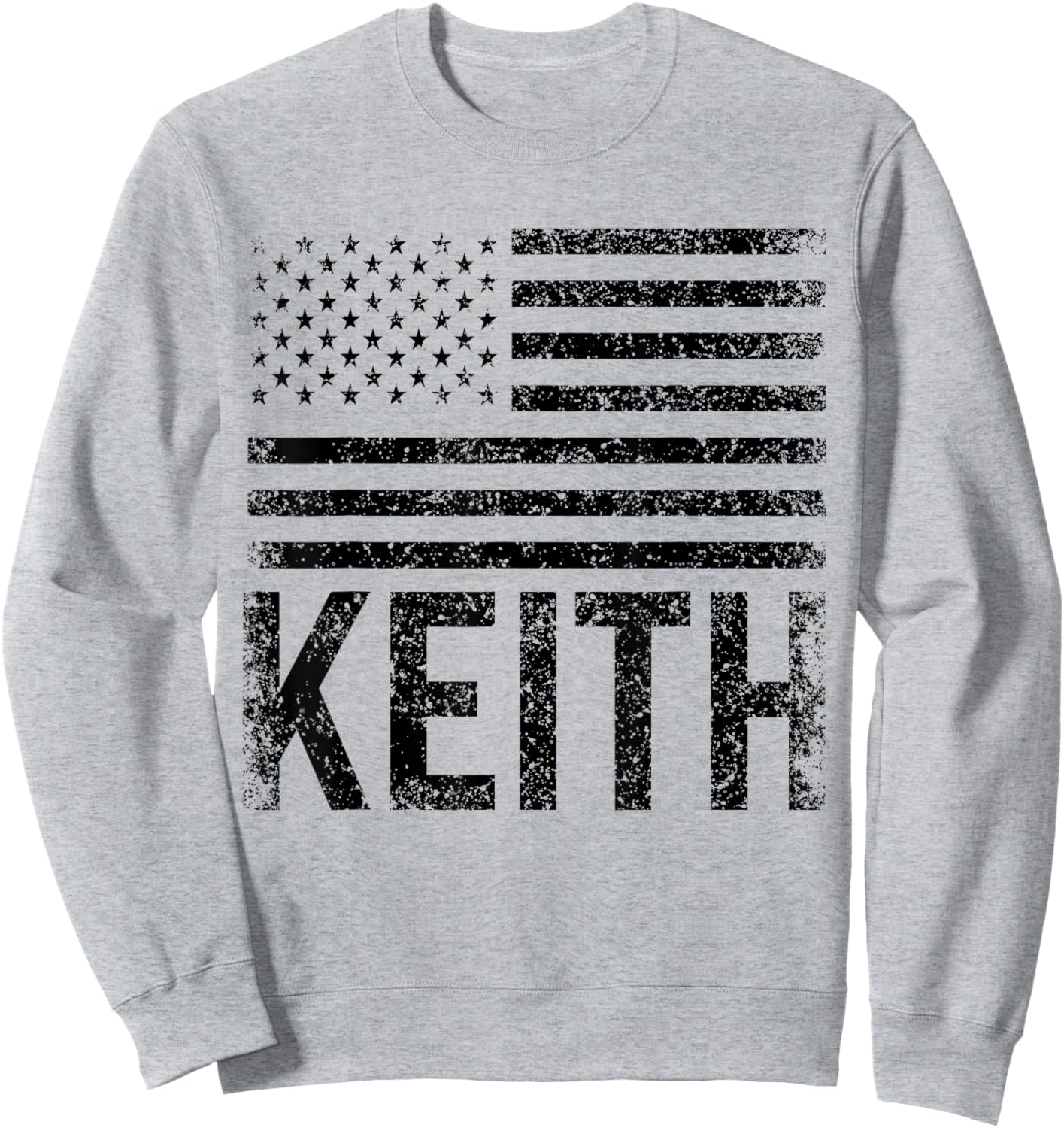 Keith USA Name Forename Personalized Birthday Sweatshirt - Sweatshirt | Ash