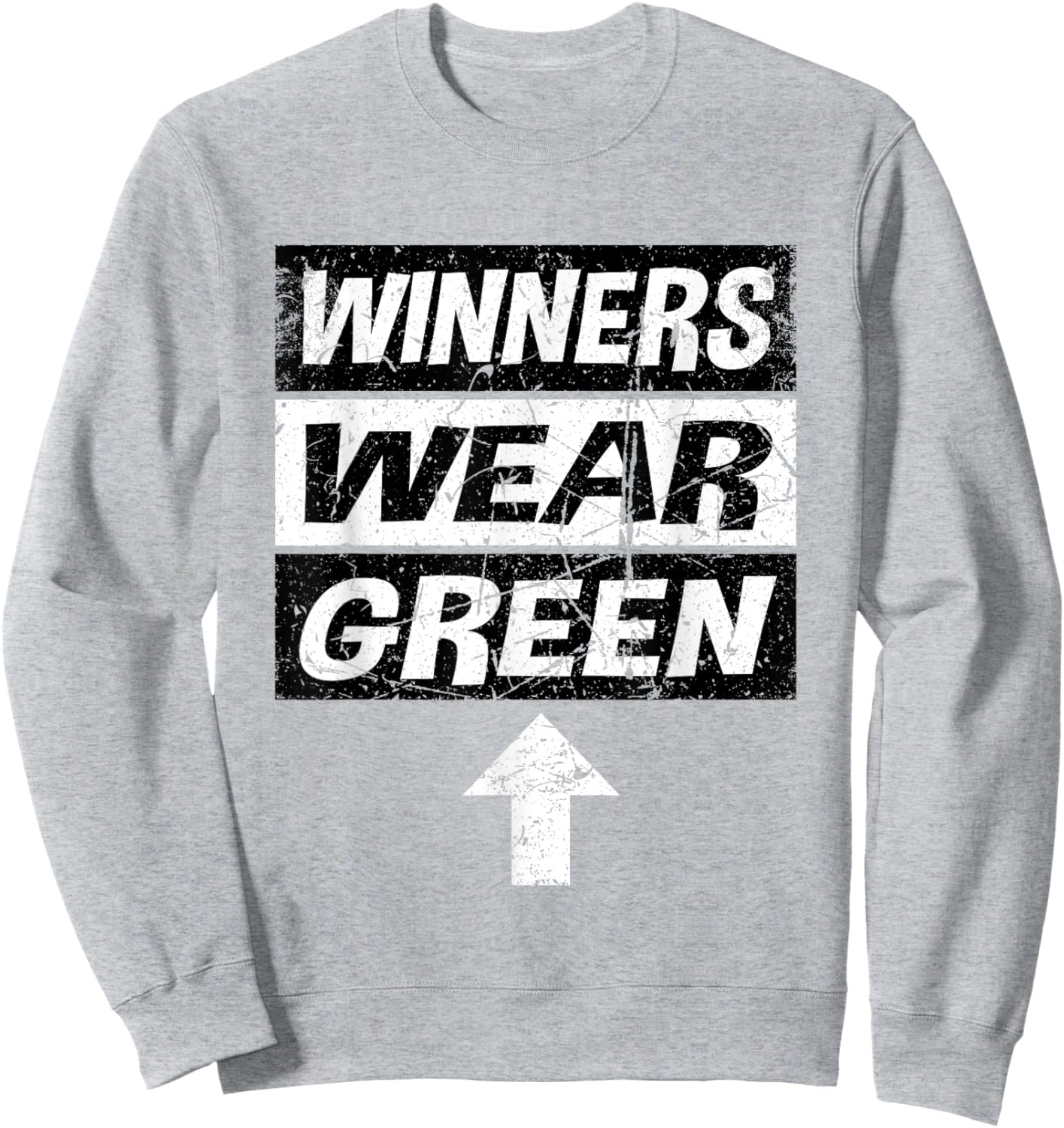 Retro Winners Wear Green Team Spirit Week Shirt Game Sweatshirt - Sweatshirt | Ash