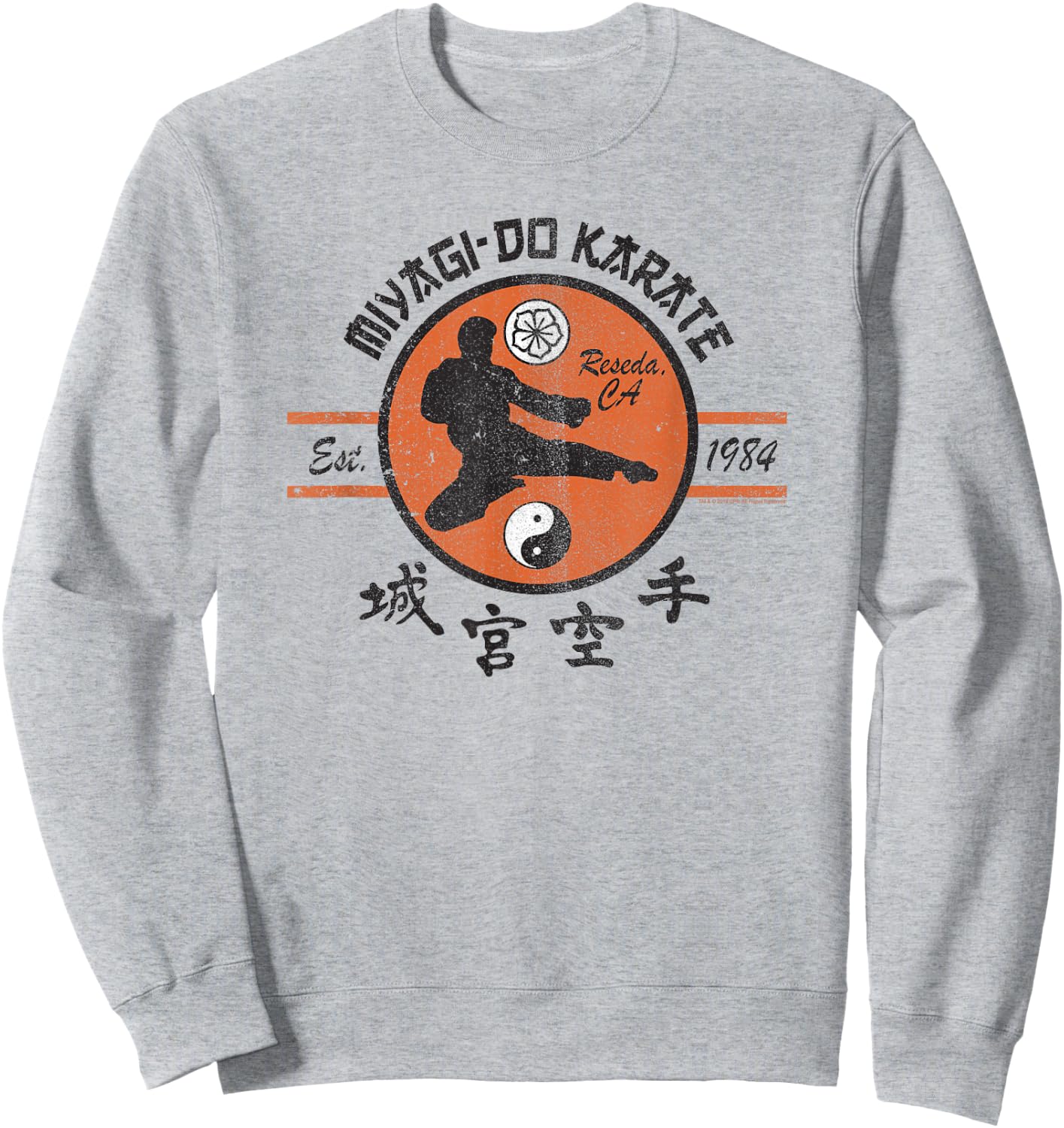 The Karate Kid Vintage Miyagi-Do Karate Logo Movie Sweatshirt - Sweatshirt | Ash