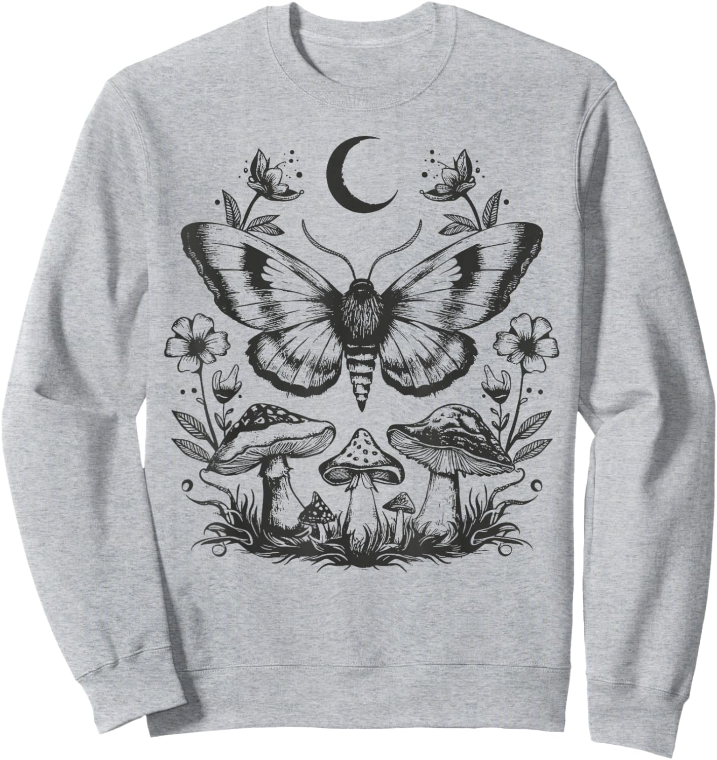 Butterfly Grunge Fairycore Therian Cute Moth Aesthetic Y2K Sweatshirt - Sweatshirt | Ash