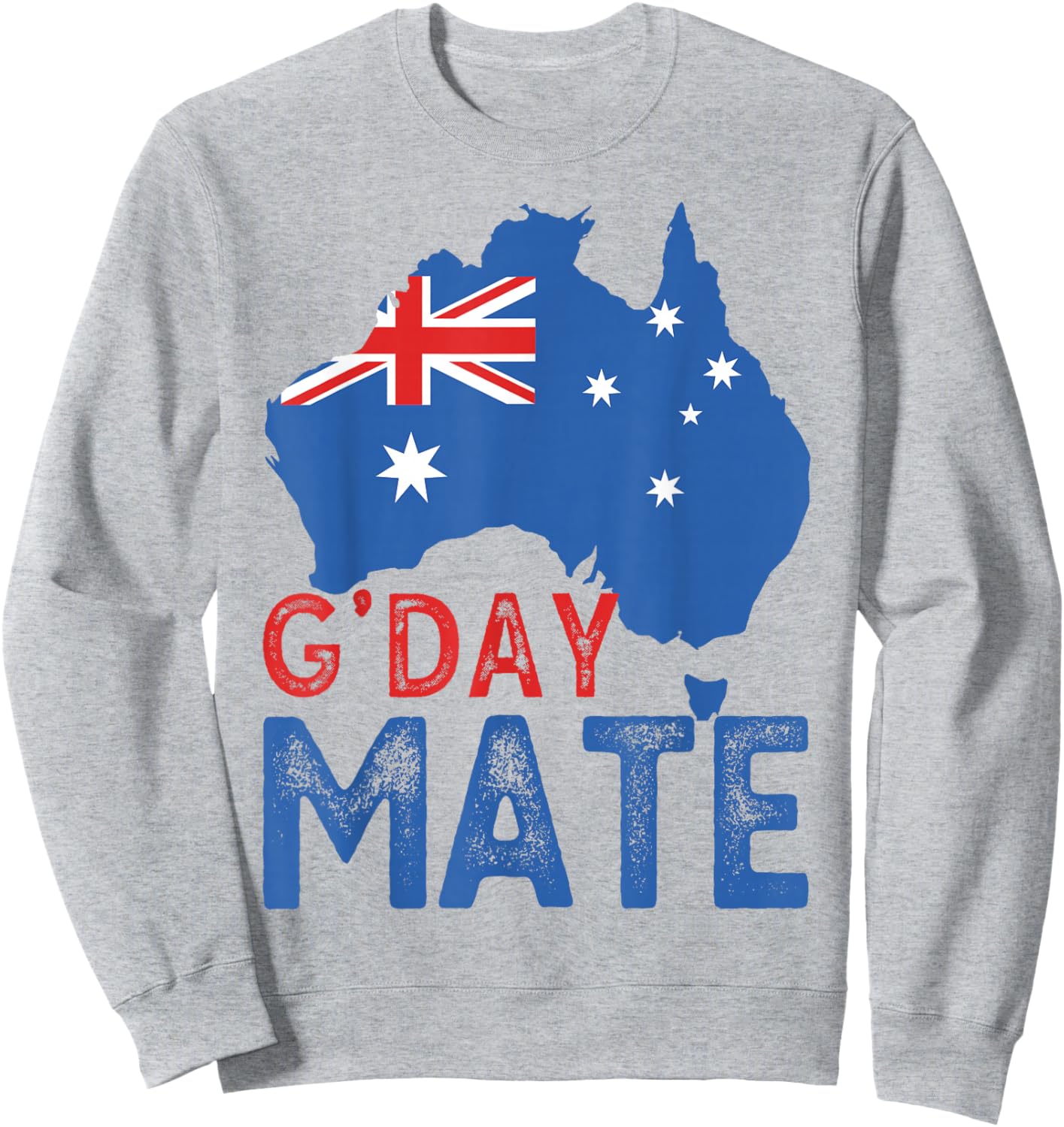 Australia G'Day Mate Shirt Funny Kangaroo Aussies Good Day Sweatshirt - Sweatshirt | Ash