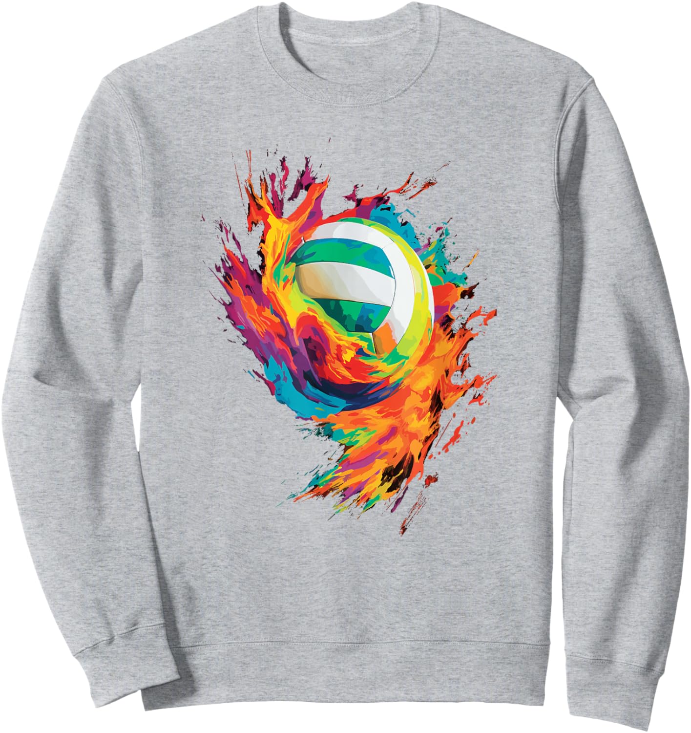Colorful Volleyball volleyball player Girls Woman Teen Sweatshirt - Sweatshirt | Ash